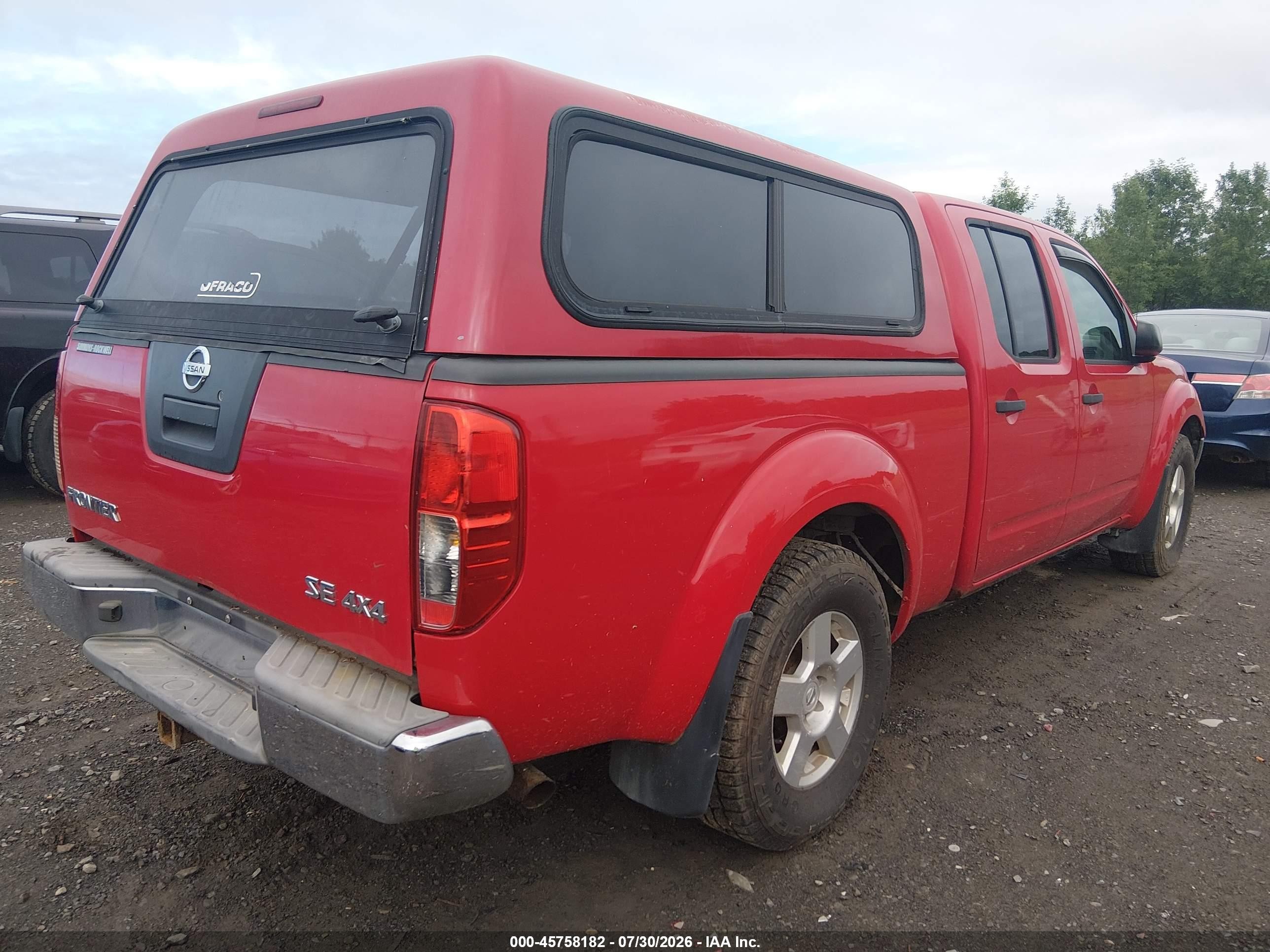 2008 Nissan Frontier Se Red vin: 1N6AD09W68C404928