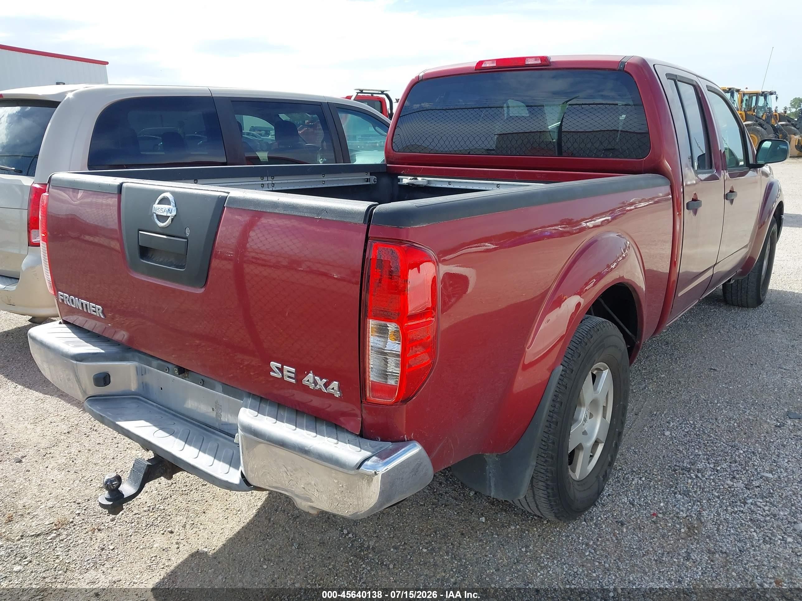 2008 Nissan Frontier Se Темно-бордовый vin: 1N6AD09W78C437582