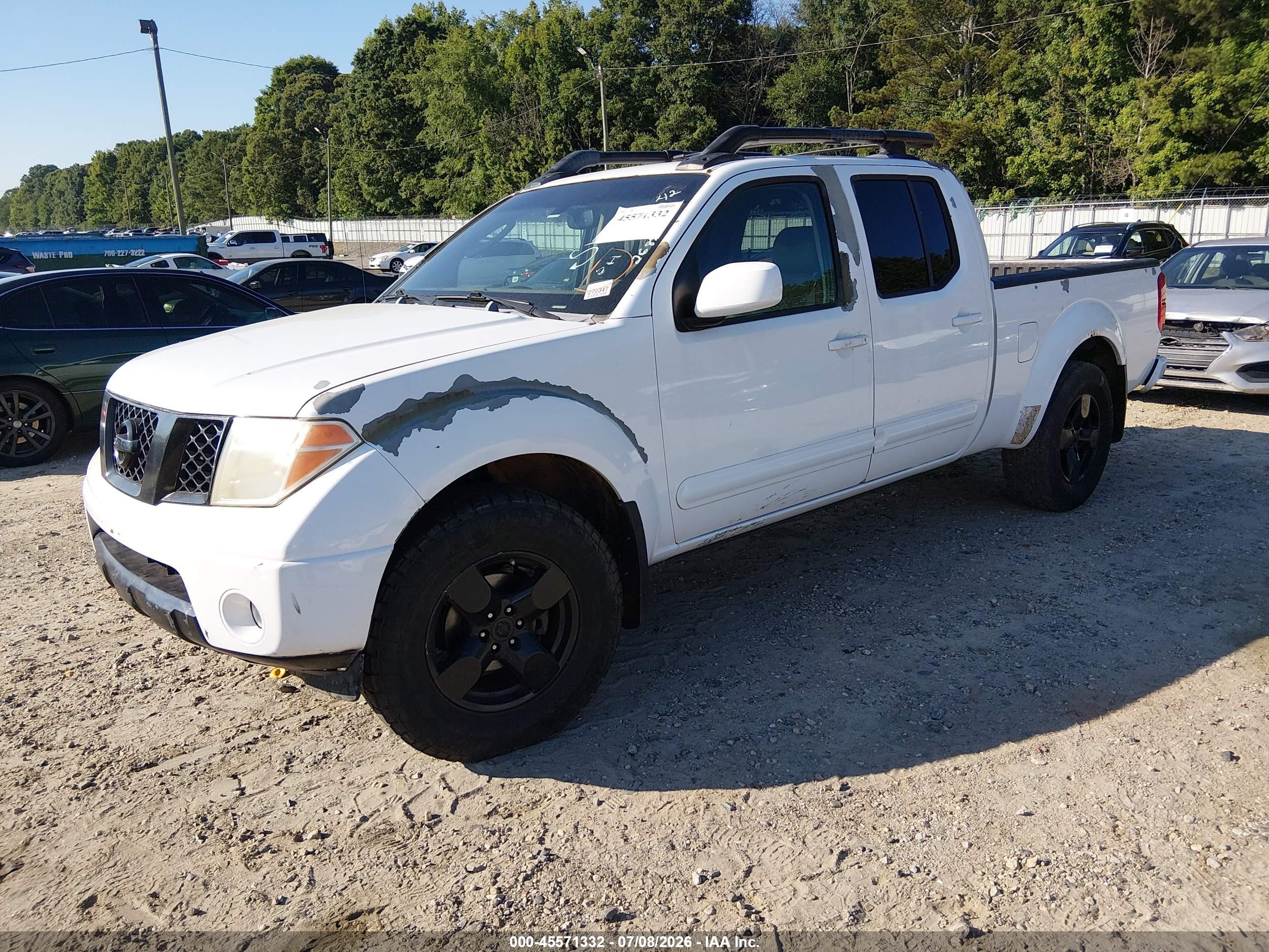 2007 Nissan Frontier Le White vin: 1N6AD09W87C416559
