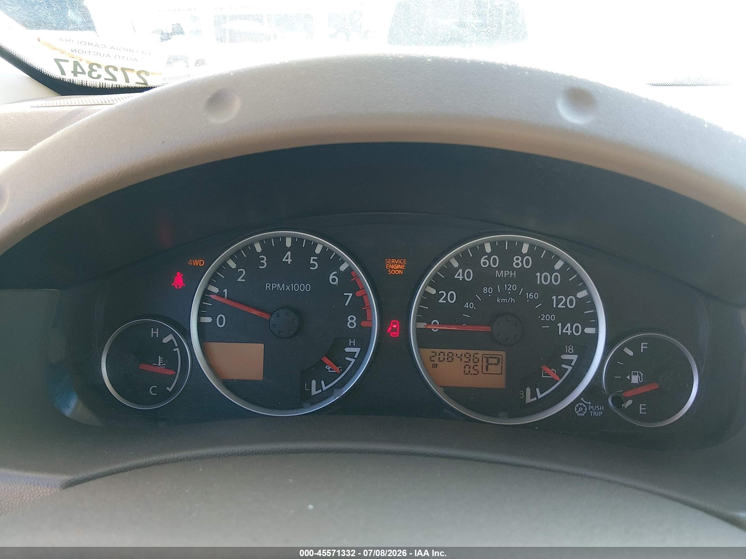 2007 Nissan Frontier Le White vin: 1N6AD09W87C416559