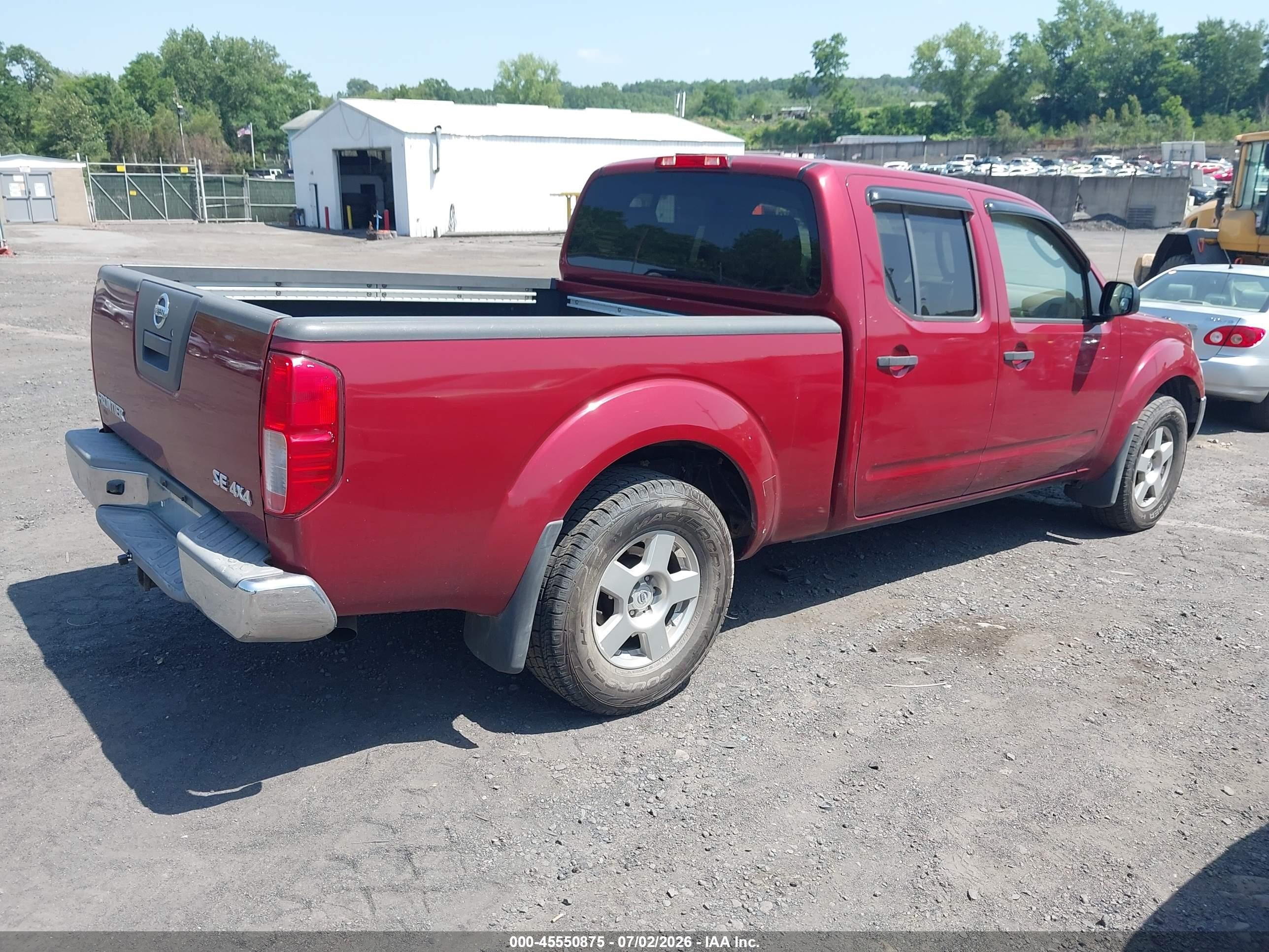 2007 Nissan Frontier Se Red vin: 1N6AD09W87C455412