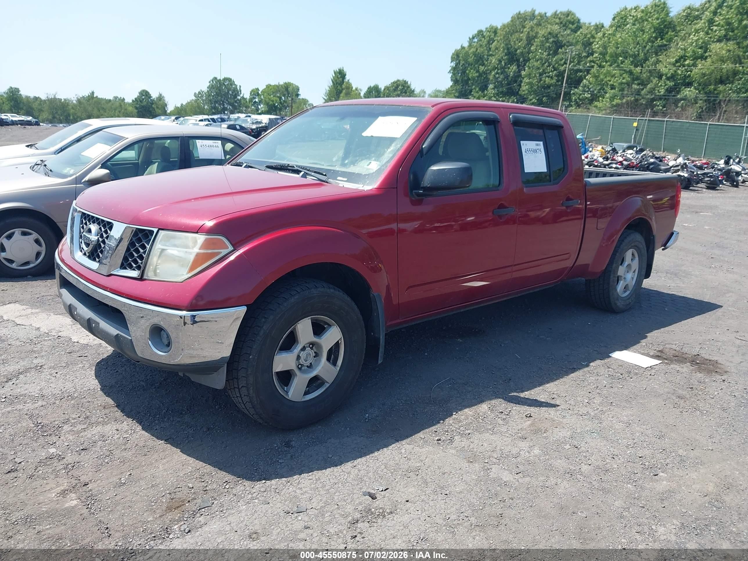 2007 Nissan Frontier Se Red vin: 1N6AD09W87C455412