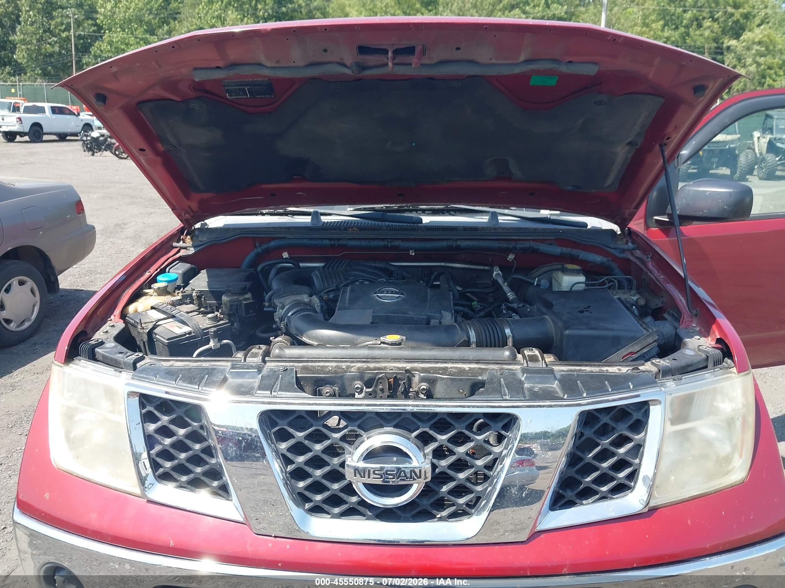 2007 Nissan Frontier Se Red vin: 1N6AD09W87C455412
