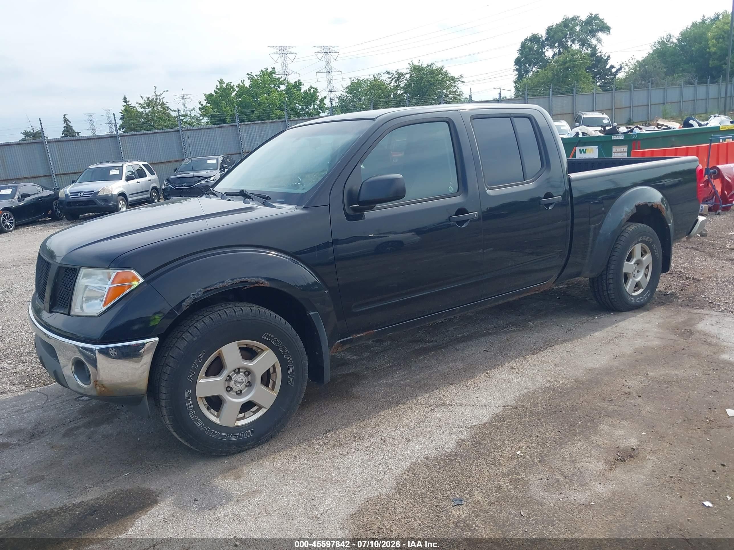 2008 Nissan Frontier Se Black vin: 1N6AD09W88C413324