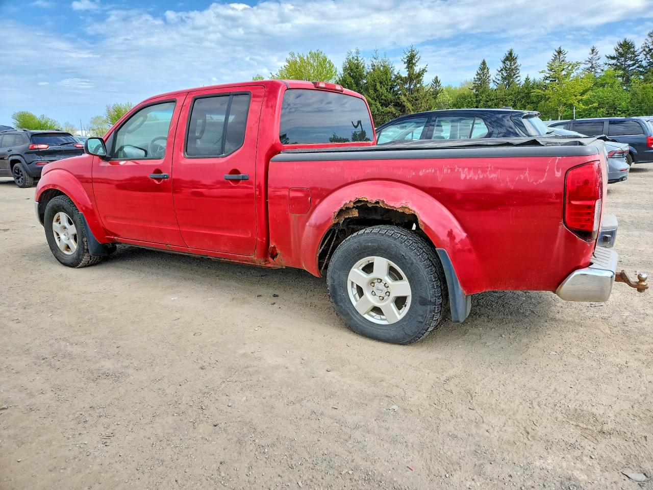 2008 Nissan Frontier Se V6 Red vin: 1N6AD09W98C401117
