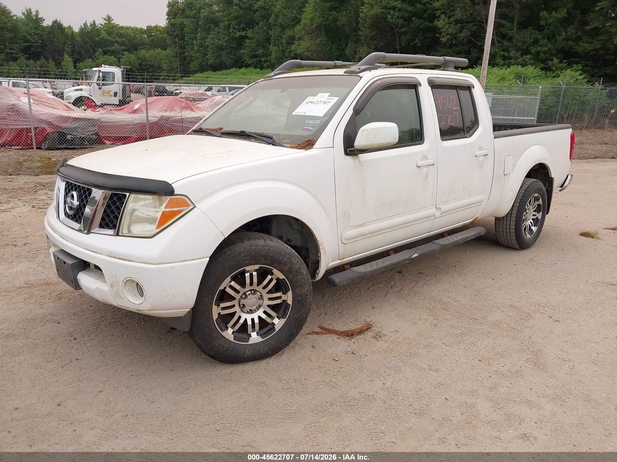 2008 Nissan Frontier Le White vin: 1N6AD09W98C423196