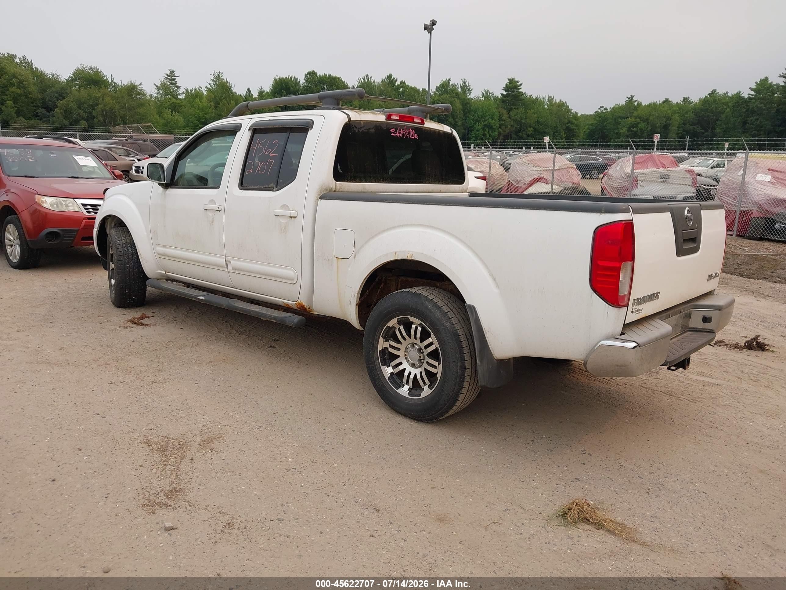 2008 Nissan Frontier Le White vin: 1N6AD09W98C423196