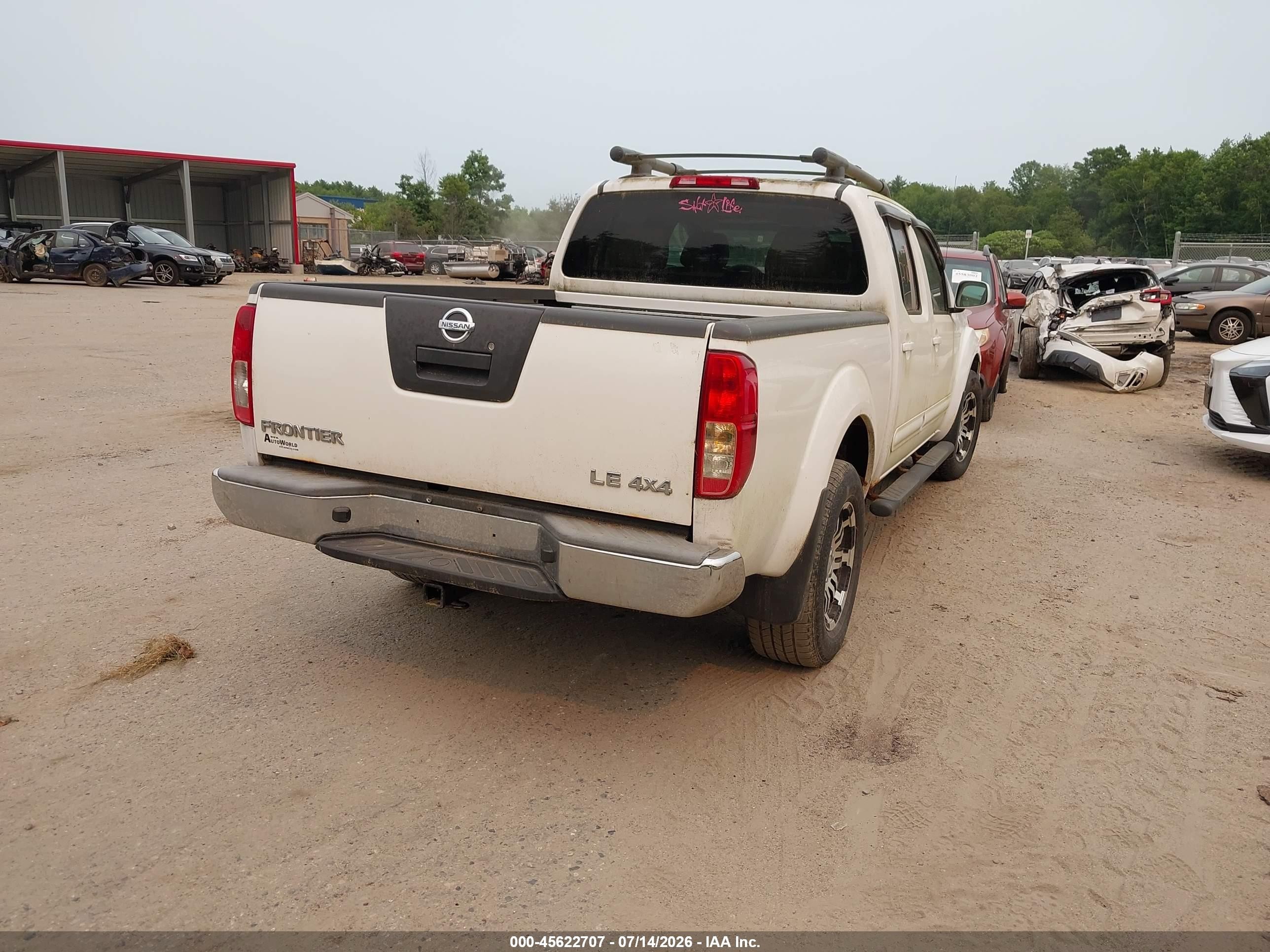 2008 Nissan Frontier Le White vin: 1N6AD09W98C423196