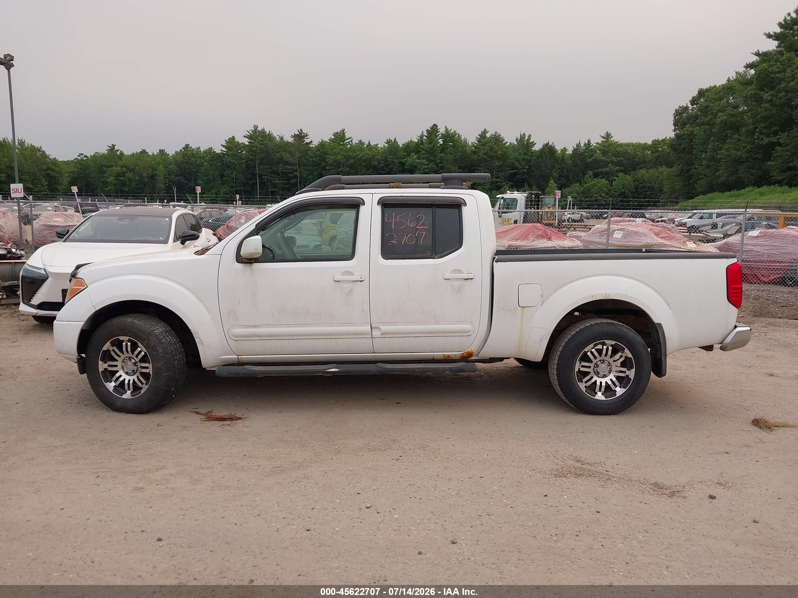 2008 Nissan Frontier Le White vin: 1N6AD09W98C423196
