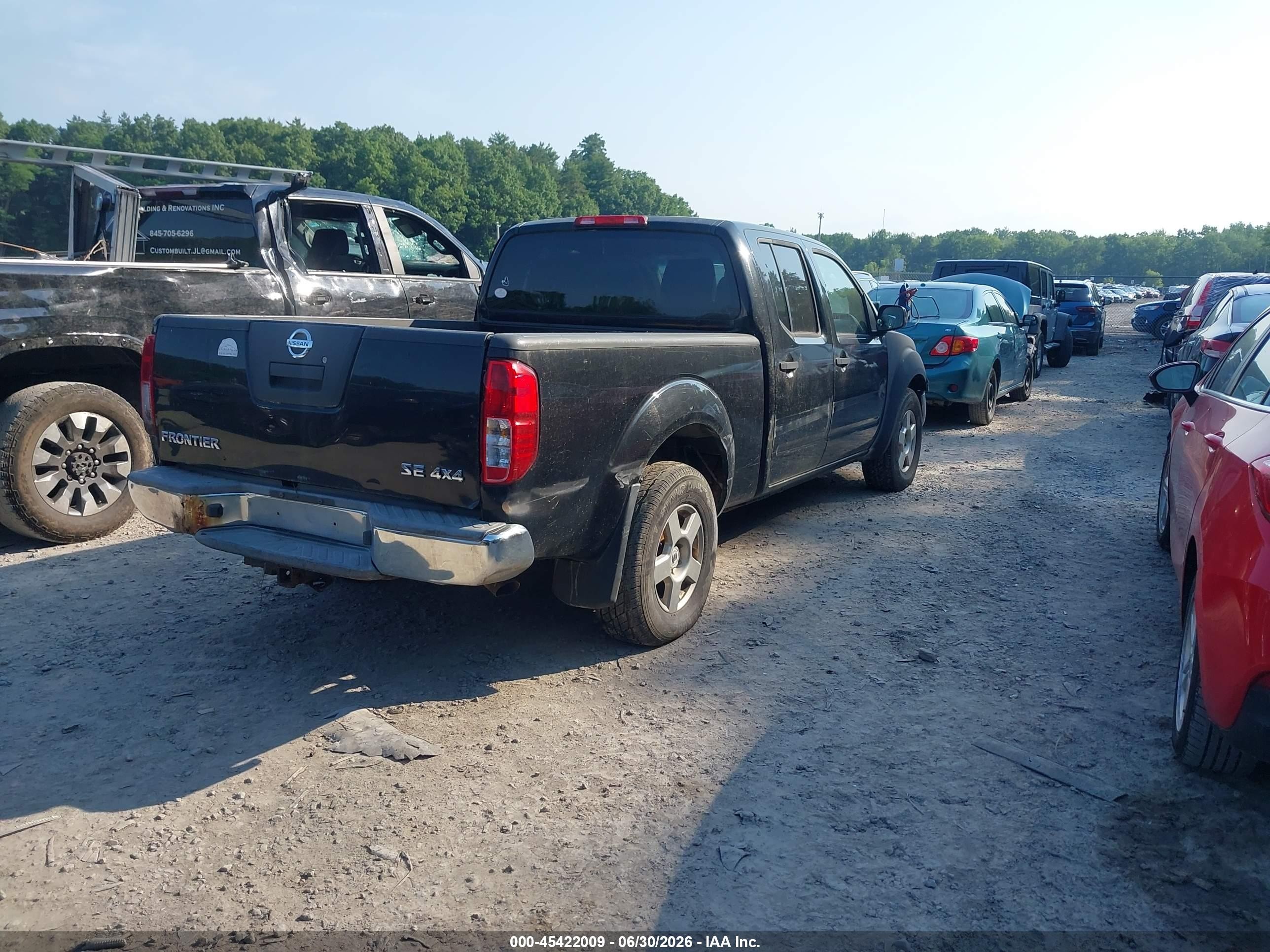 2008 Nissan Frontier Se Black vin: 1N6AD09WX8C415897