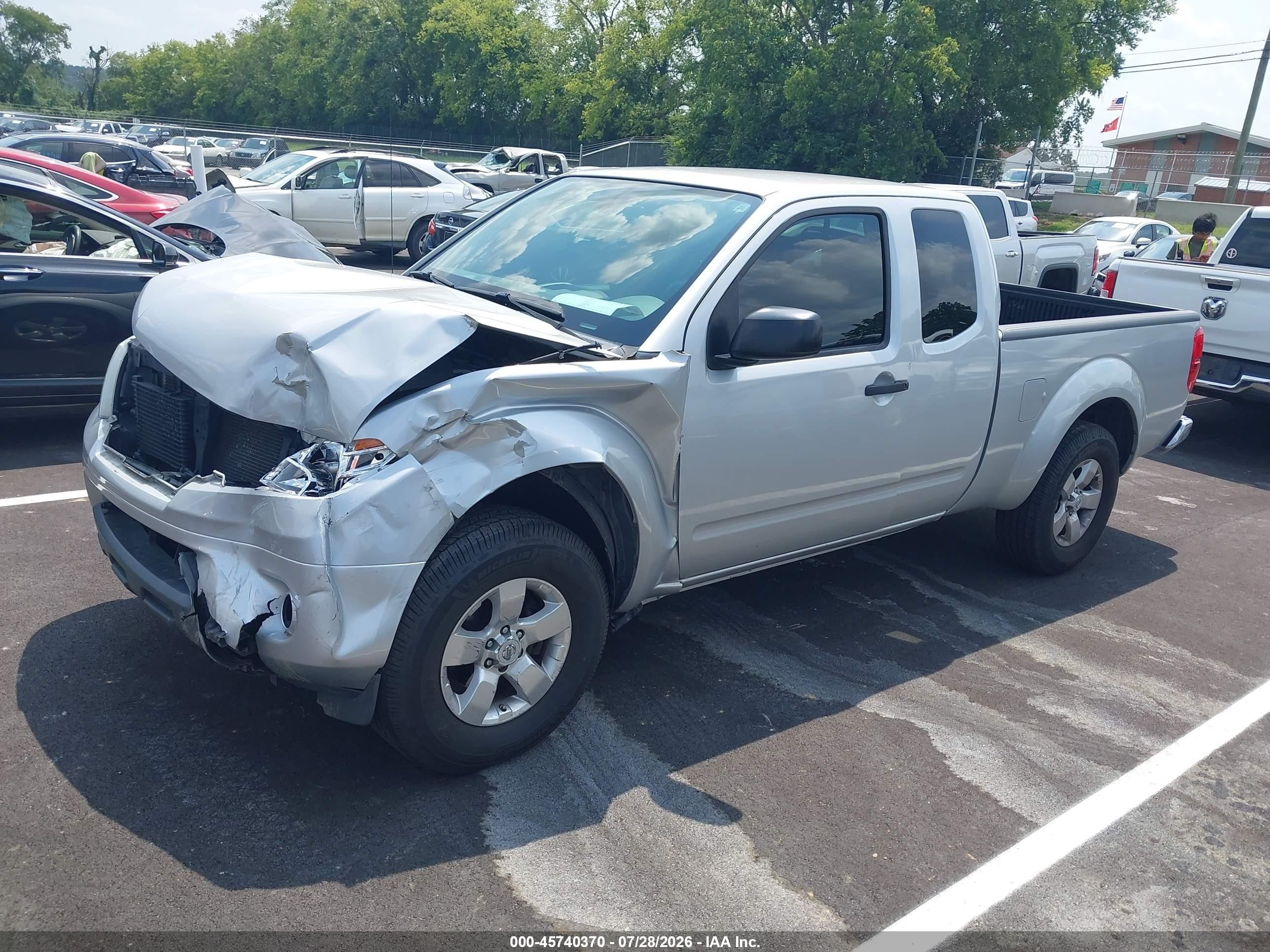 2012 Nissan Frontier Sv Silver vin: 1N6AD0CU6CC415895
