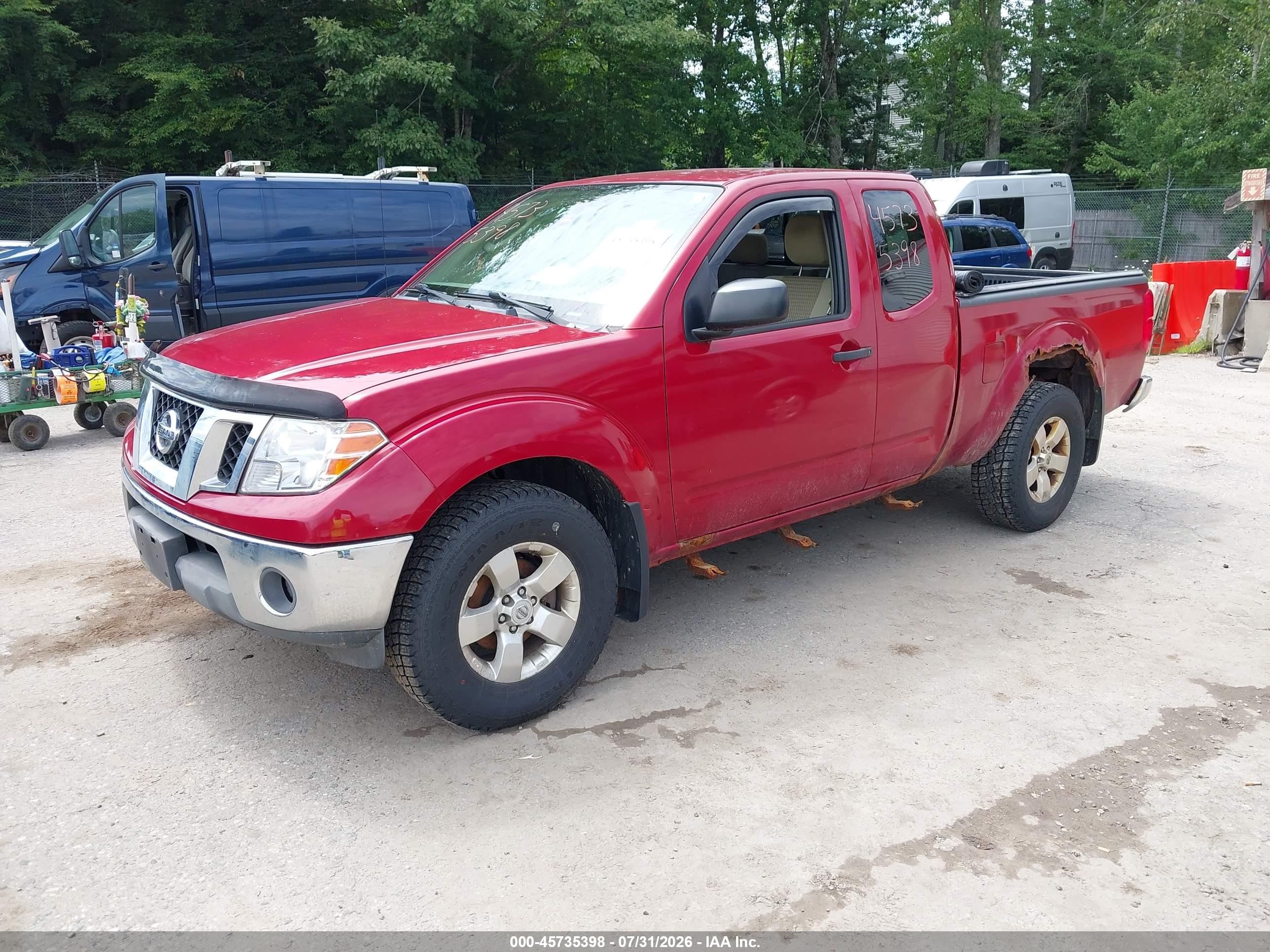 2010 Nissan Frontier Se Maroon vin: 1N6AD0CW5AC422559