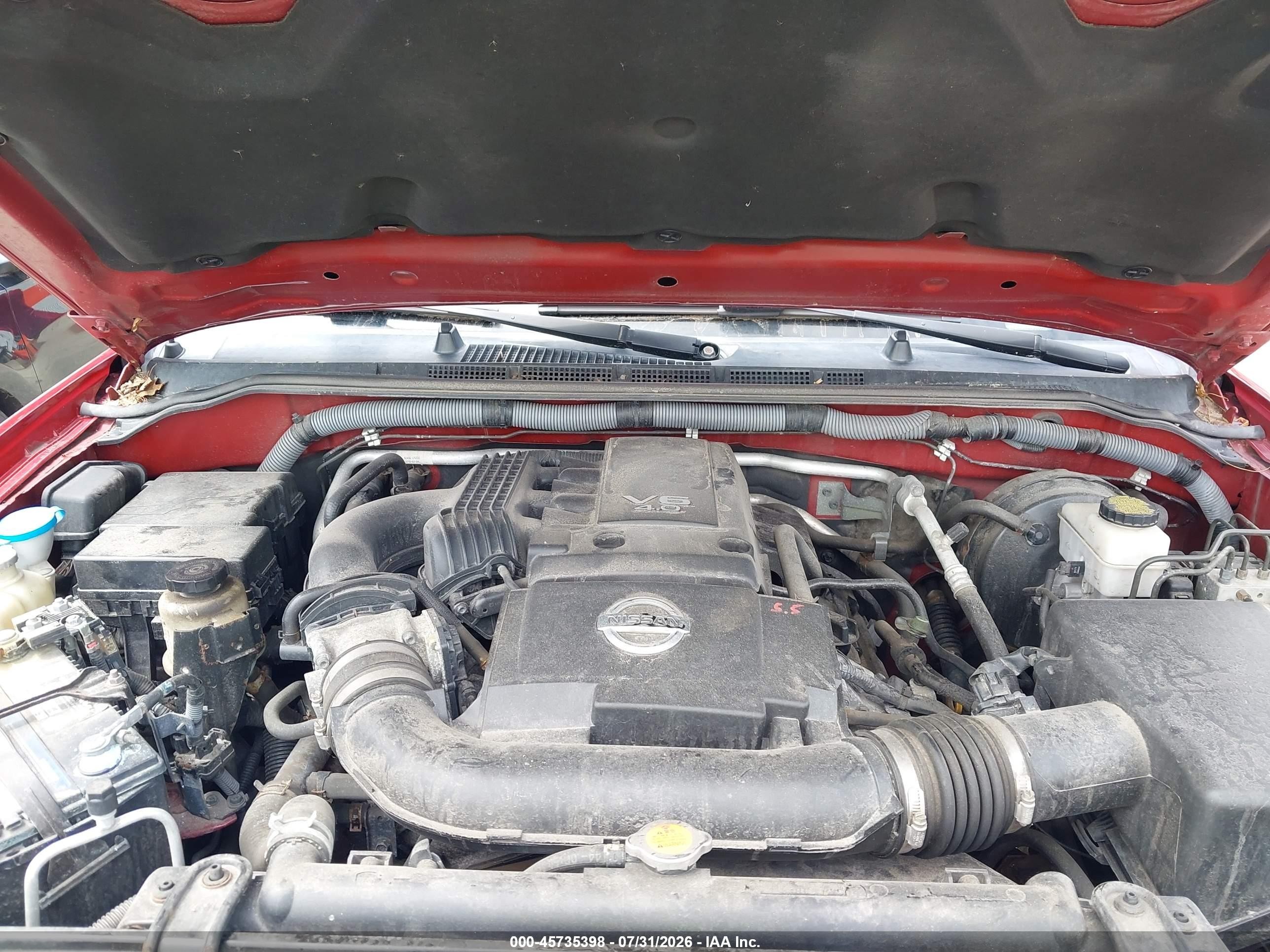 2010 Nissan Frontier Se Maroon vin: 1N6AD0CW5AC422559