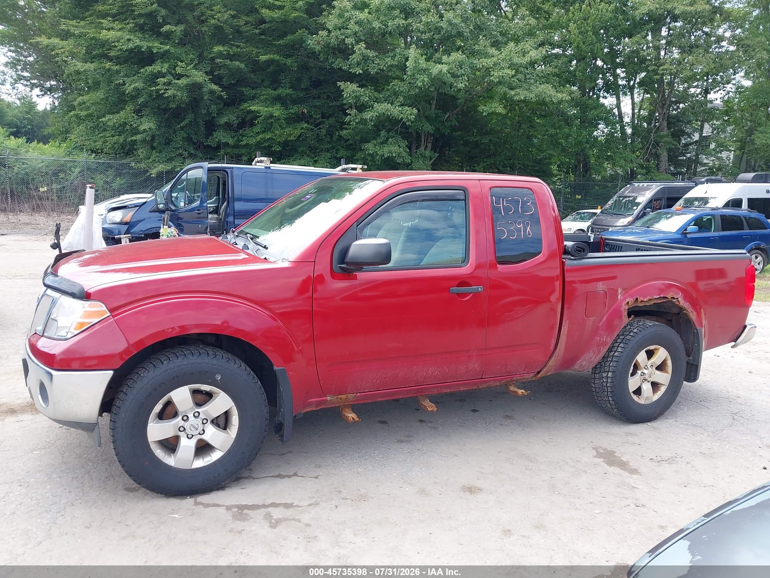 2010 Nissan Frontier Se Maroon vin: 1N6AD0CW5AC422559