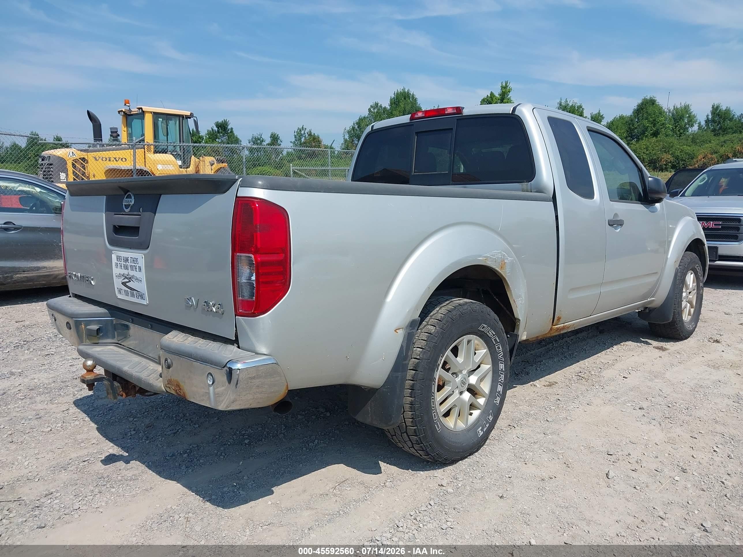 2014 Nissan Frontier Sv Silver vin: 1N6AD0CW7EN722971