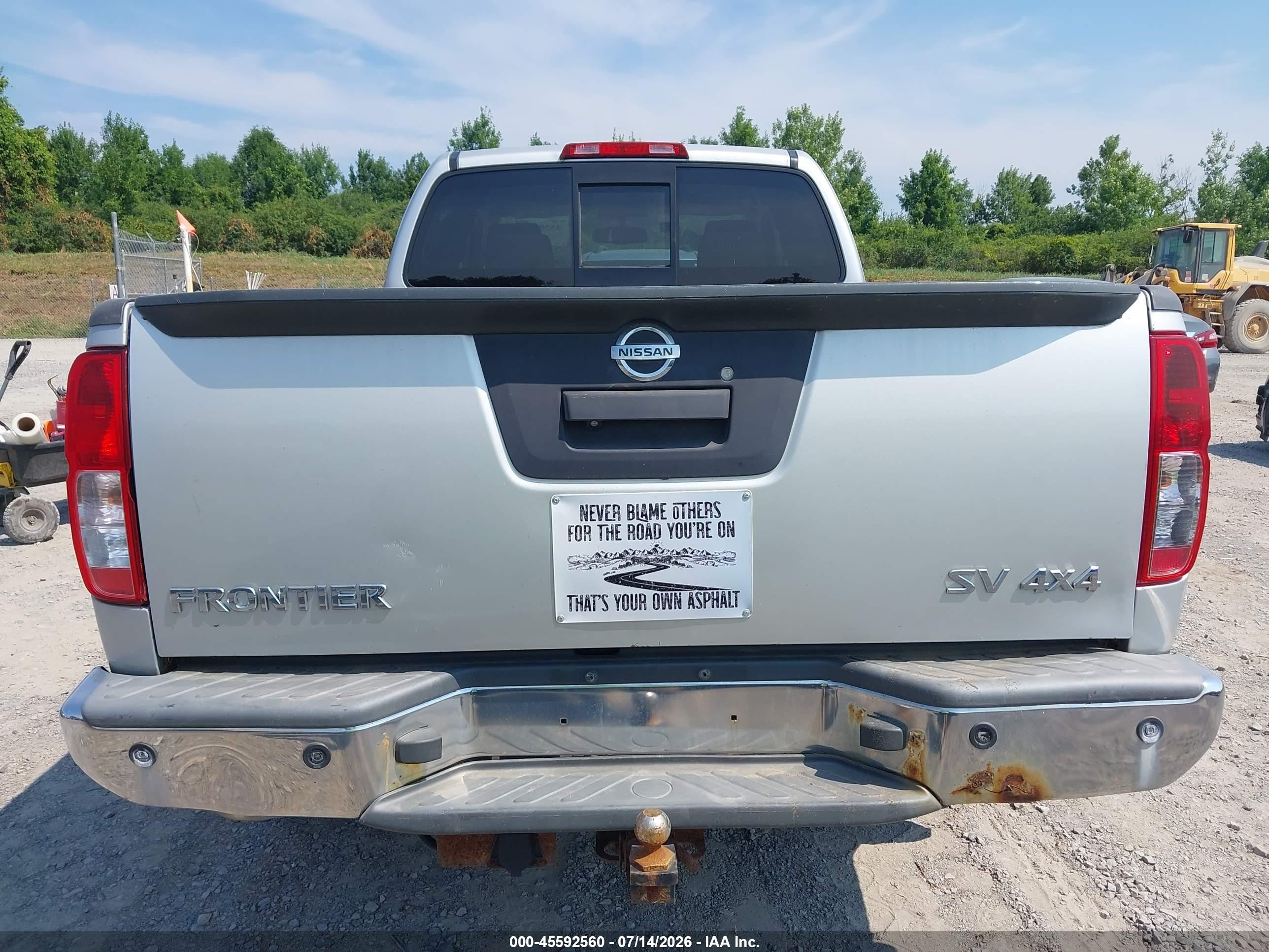 2014 Nissan Frontier Sv Silver vin: 1N6AD0CW7EN722971