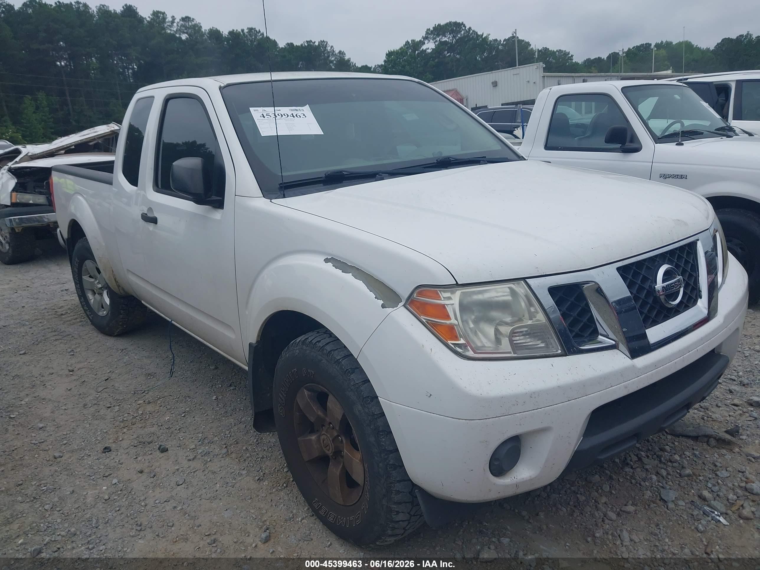 2012 Nissan Frontier Sv White vin: 1N6AD0CW9CC418792