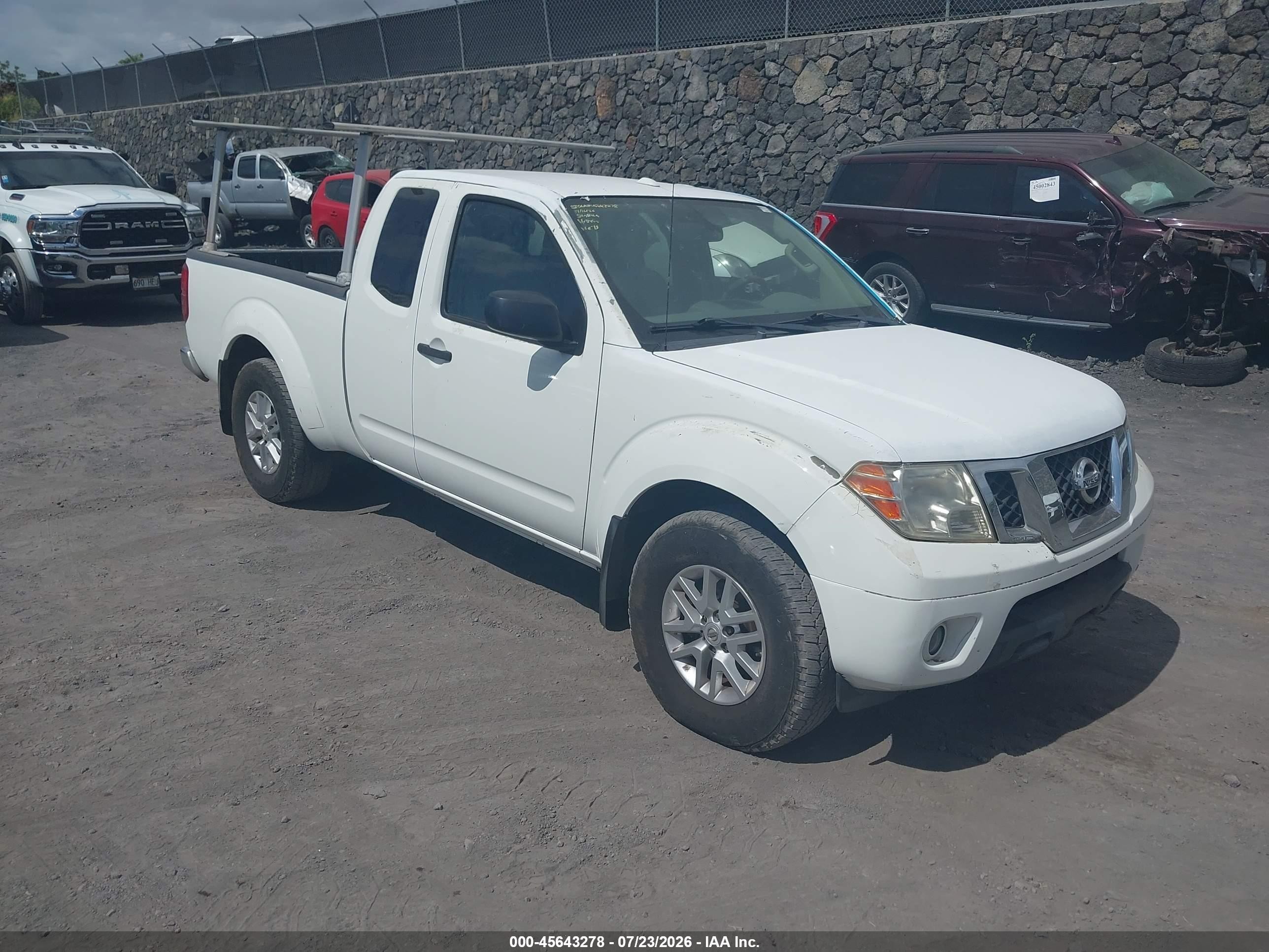 2015 Nissan Frontier Sv White vin: 1N6AD0CWXFN756601