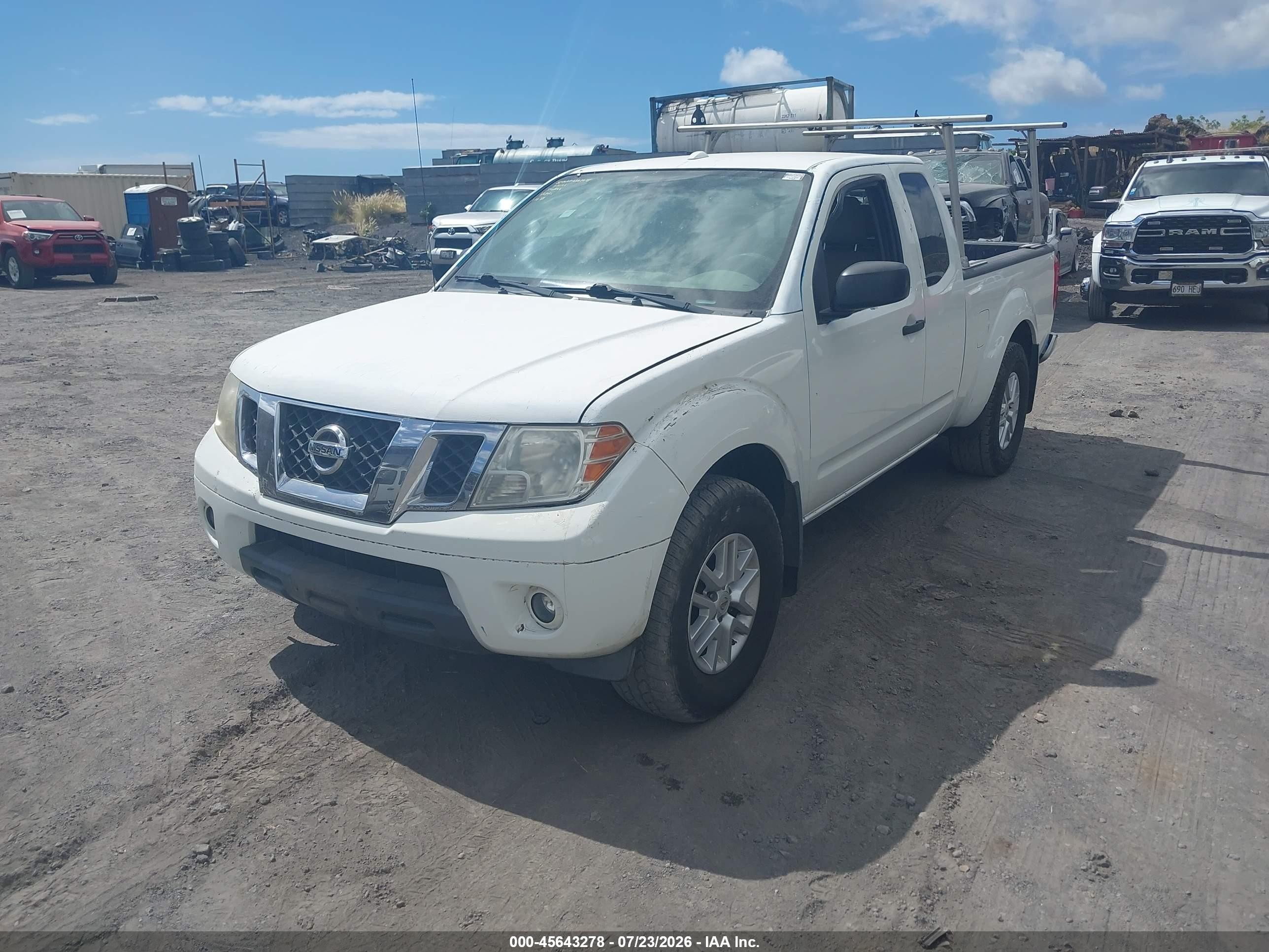 2015 Nissan Frontier Sv White vin: 1N6AD0CWXFN756601