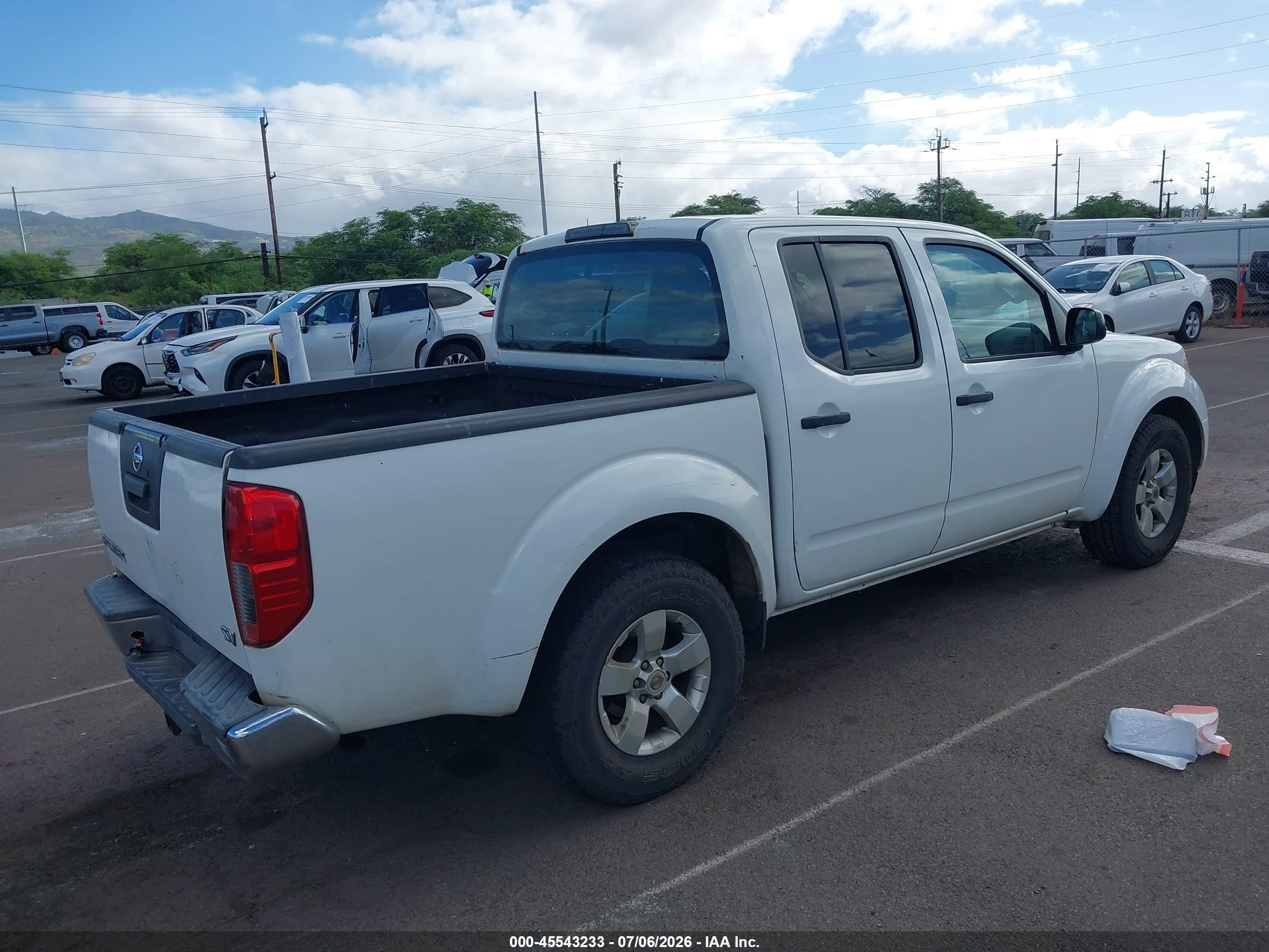 2013 Nissan Frontier Sv White vin: 1N6AD0ER0DN736846