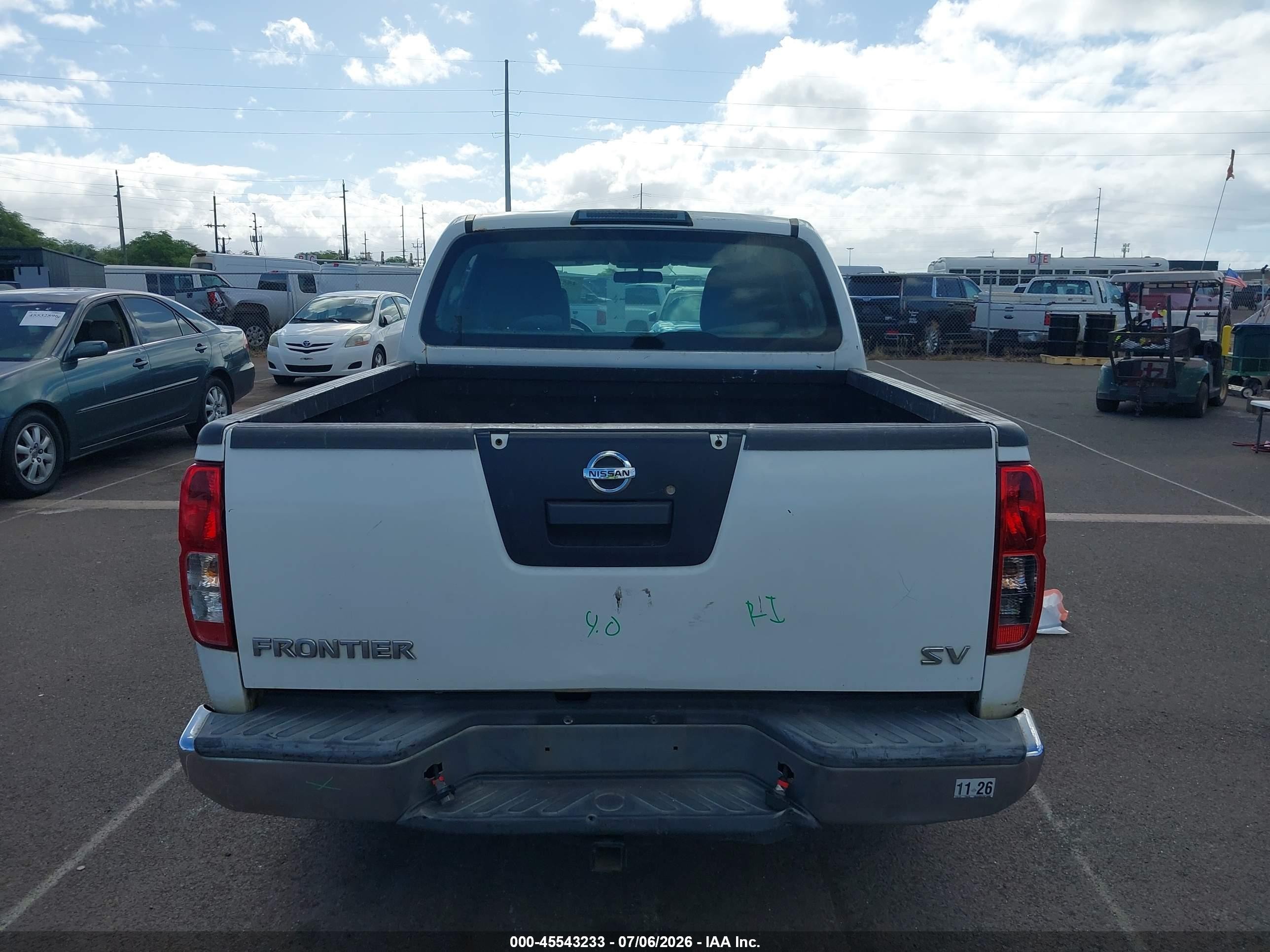 2013 Nissan Frontier Sv White vin: 1N6AD0ER0DN736846