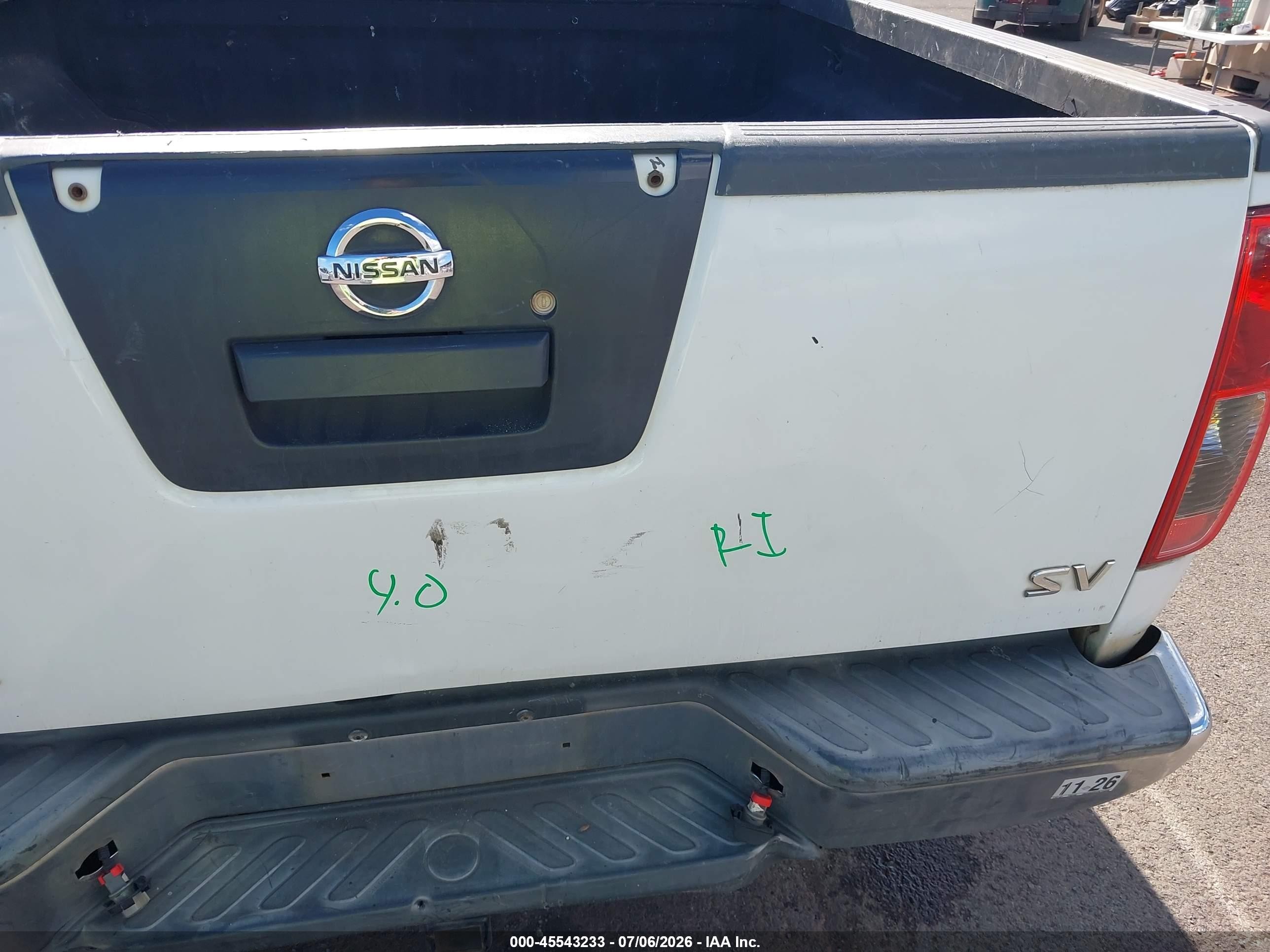 2013 Nissan Frontier Sv White vin: 1N6AD0ER0DN736846