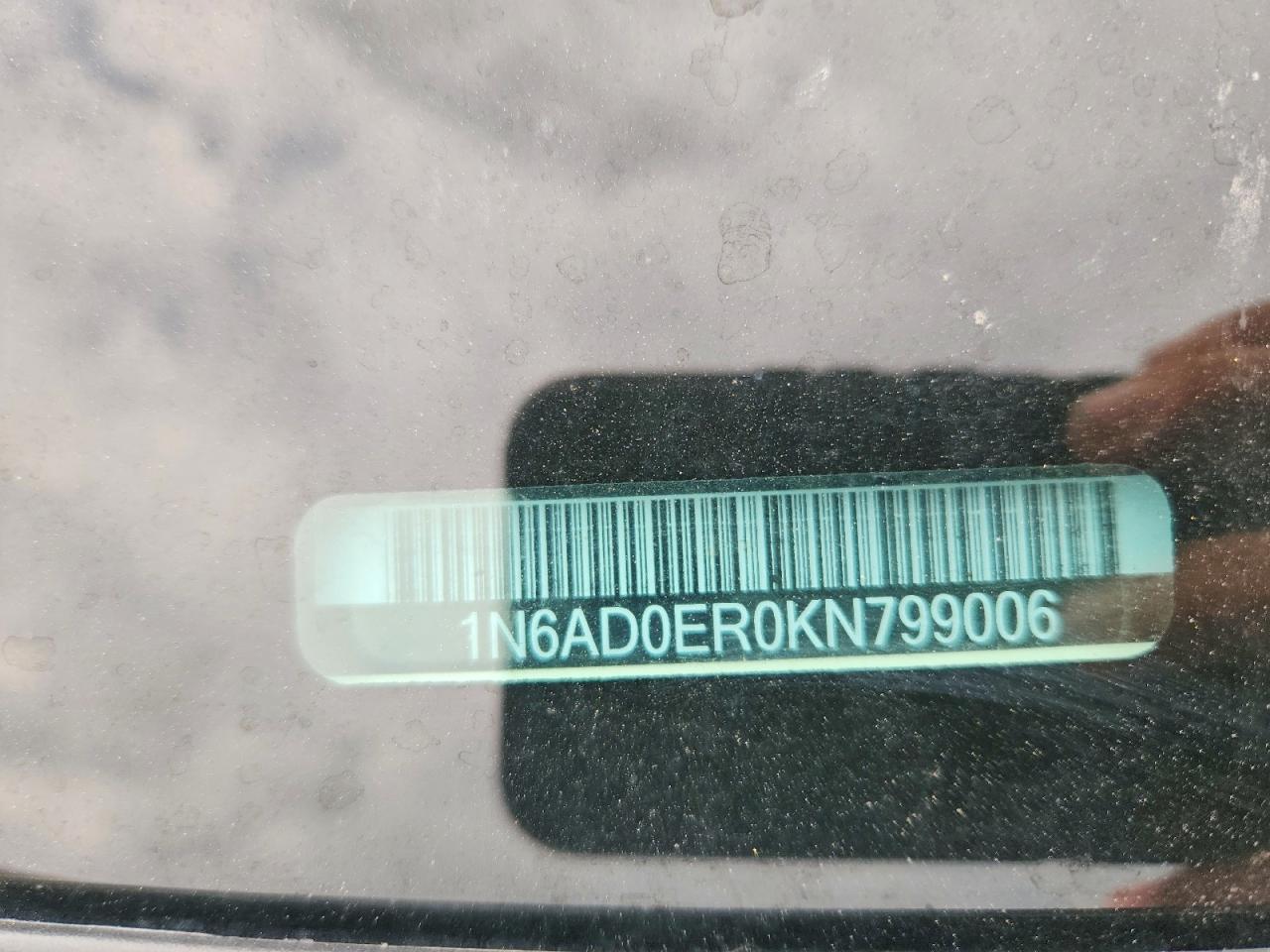 2019 Nissan Frontier Sv White vin: 1N6AD0ER0KN799006