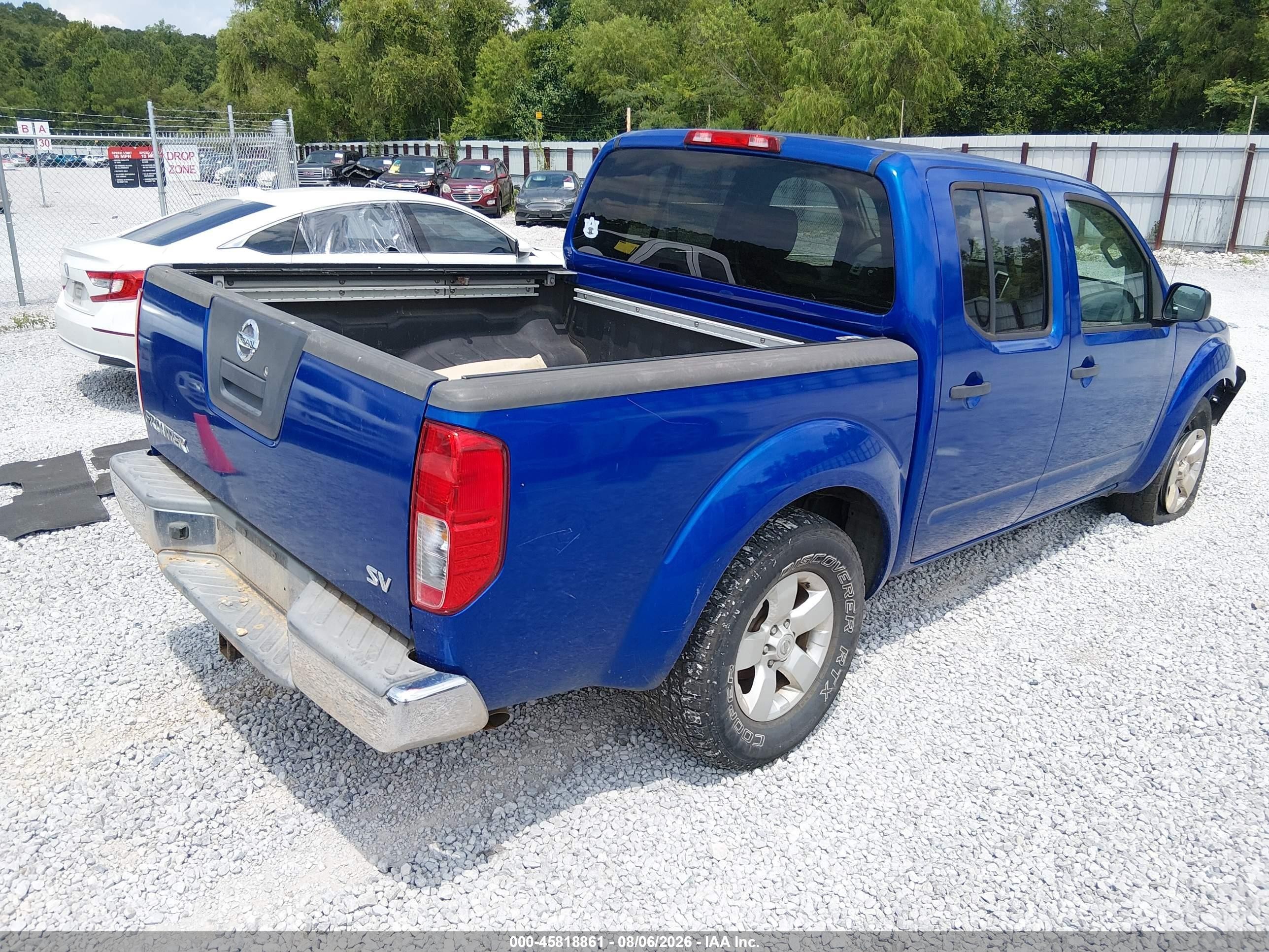 2012 Nissan Frontier Sv Blue vin: 1N6AD0ER2CC422576