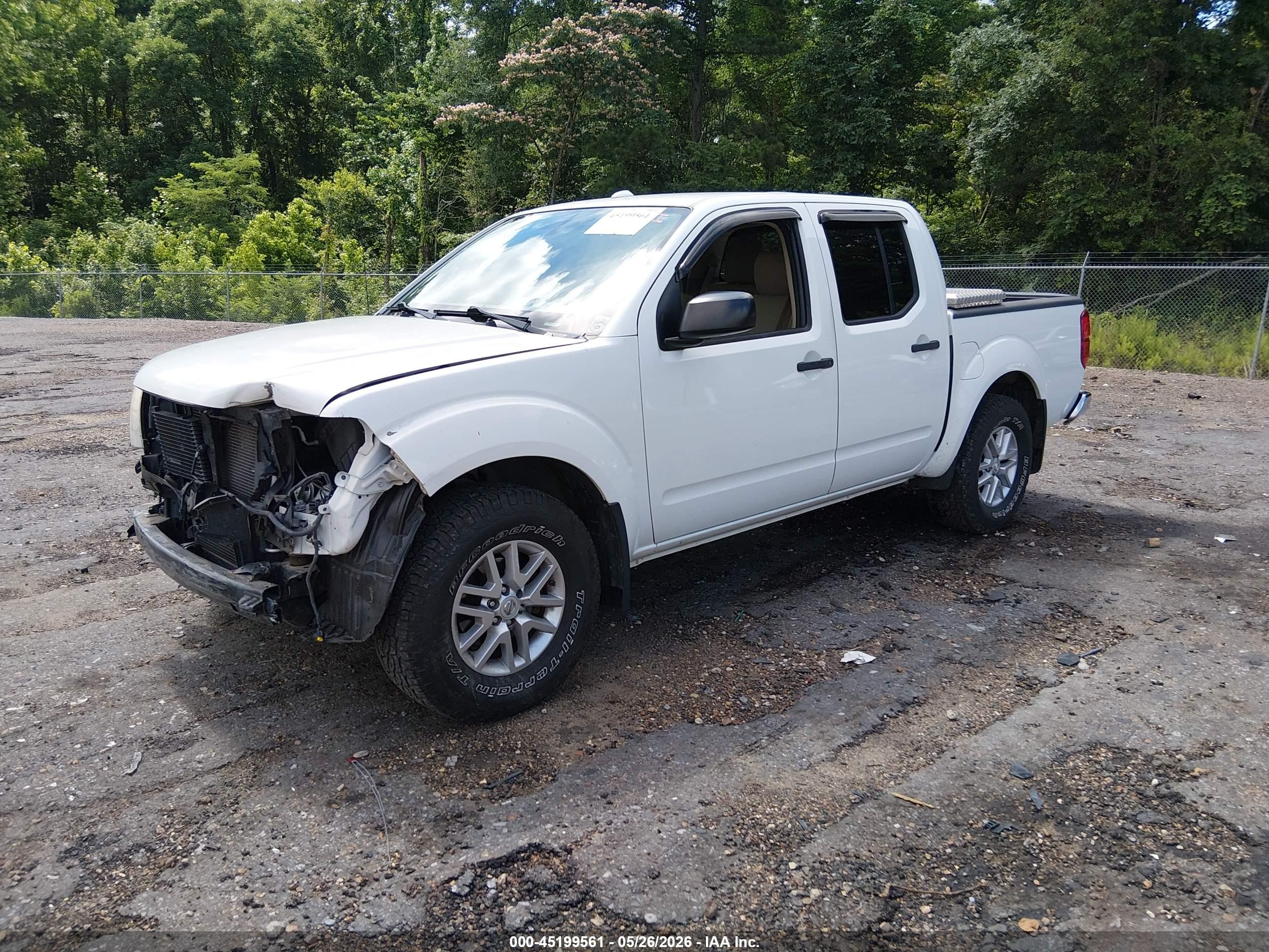 2014 Nissan Frontier Sv White vin: 1N6AD0ER2EN768313