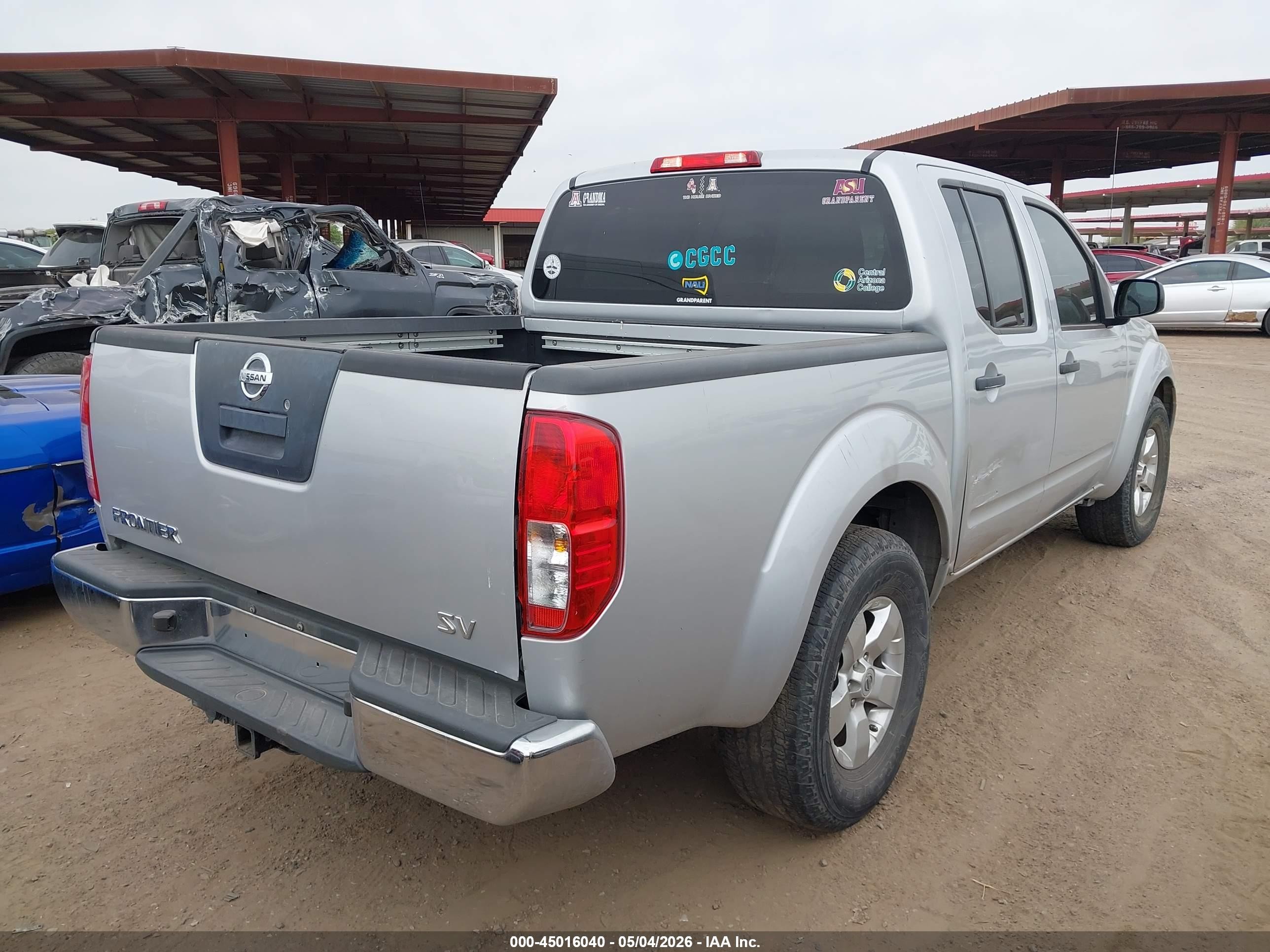 2012 Nissan Frontier Sv Silver vin: 1N6AD0ER3CC435000