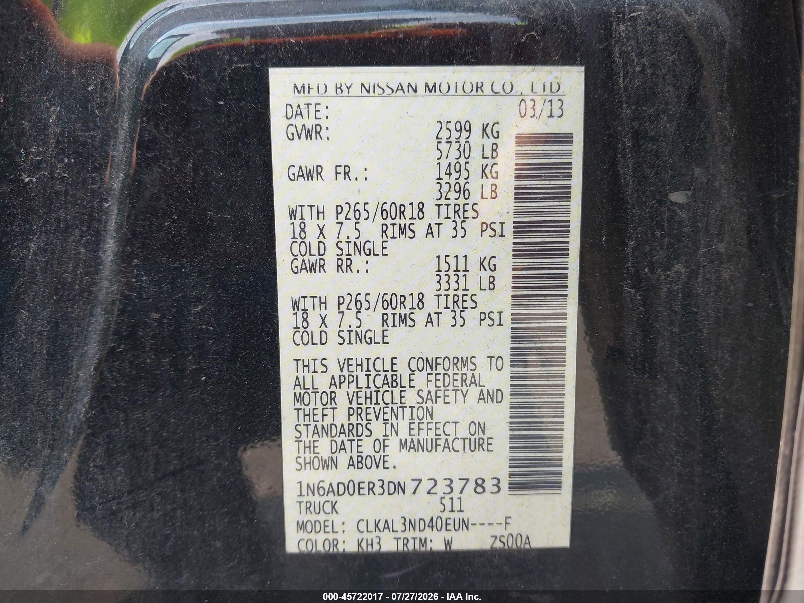 2013 Nissan Frontier Sl Black vin: 1N6AD0ER3DN723783