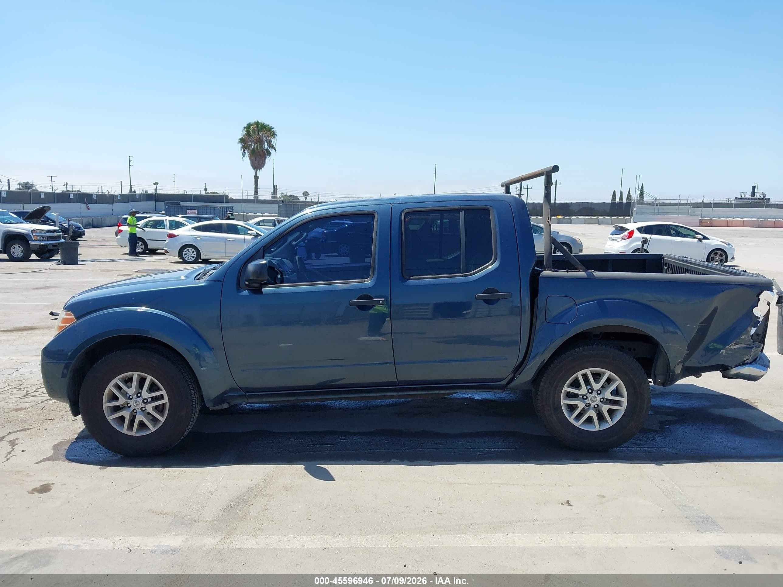 2015 Nissan Frontier Sv Синий vin: 1N6AD0ER4FN728137