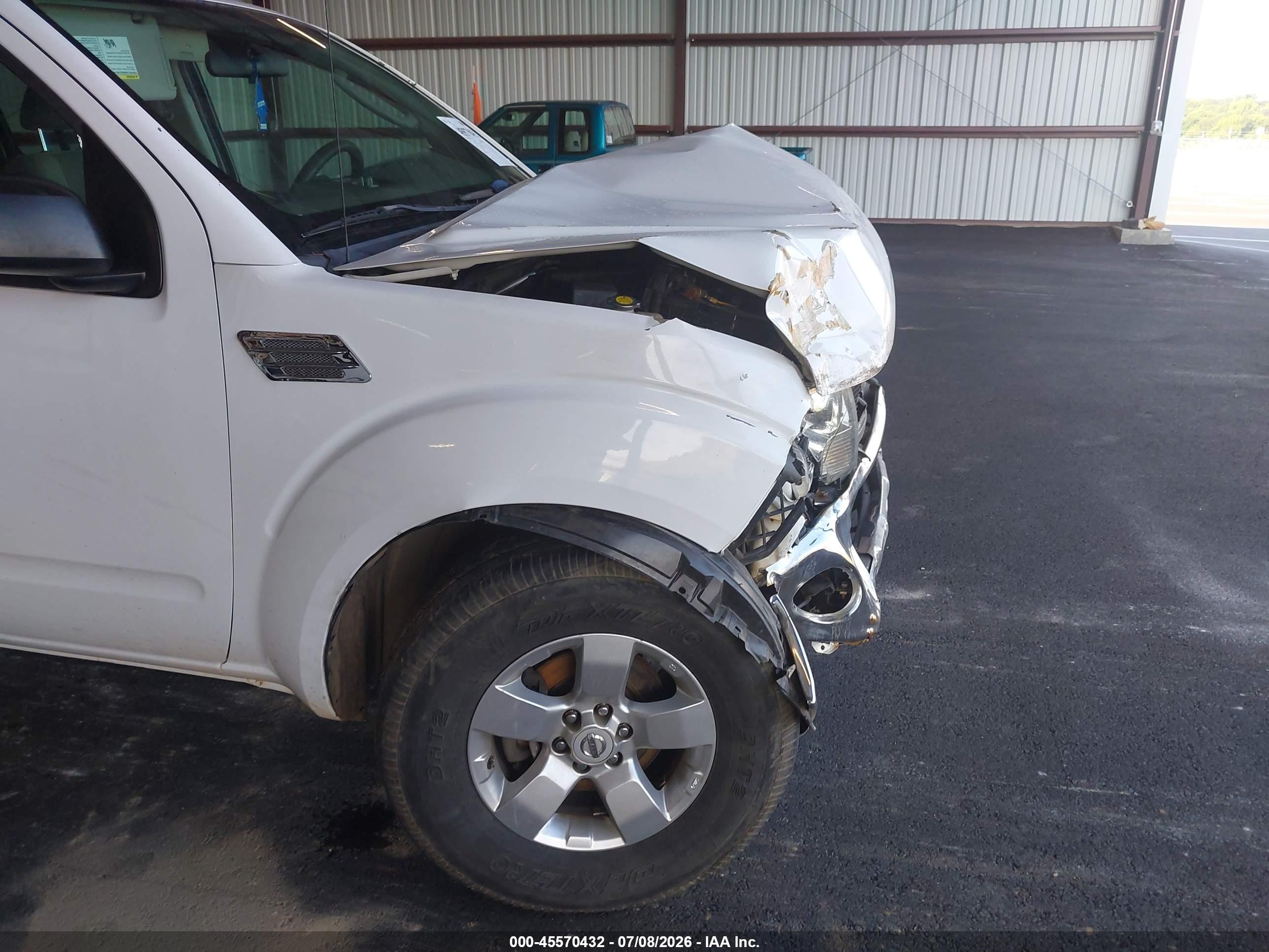 2010 Nissan Frontier Se White vin: 1N6AD0ER5AC404036