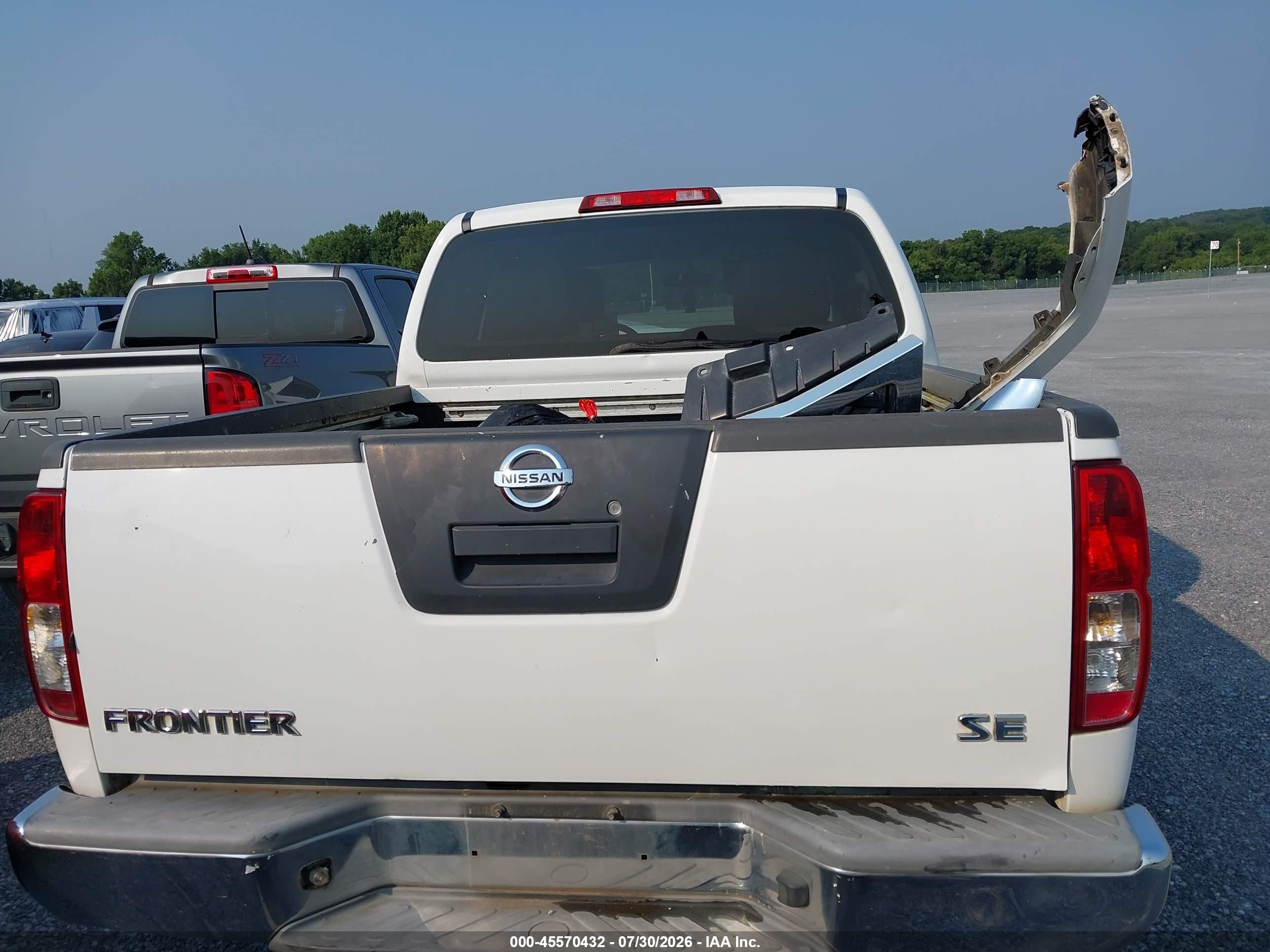 2010 Nissan Frontier Se White vin: 1N6AD0ER5AC404036
