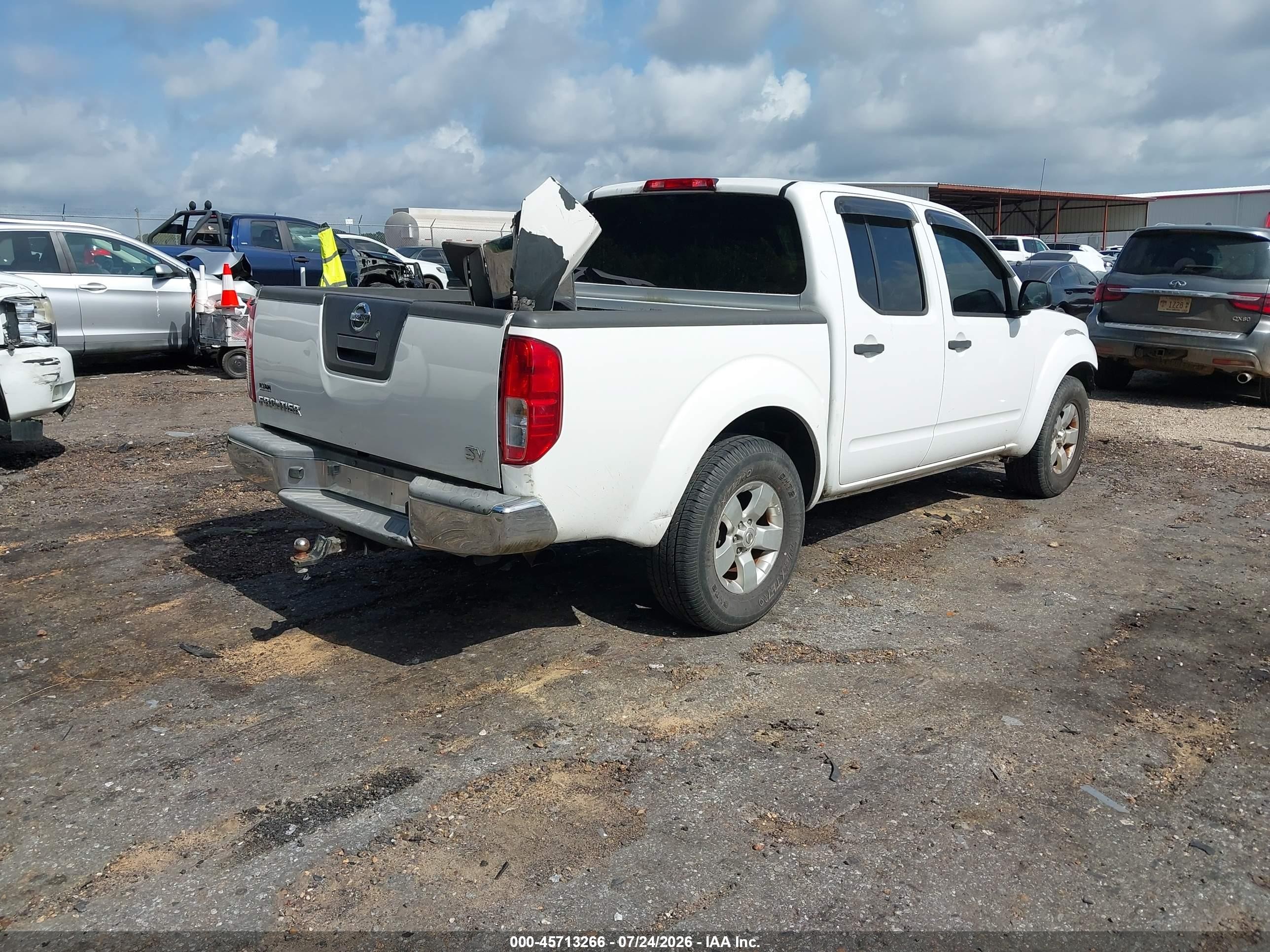 2011 Nissan Frontier Sv White vin: 1N6AD0ER5BC435465