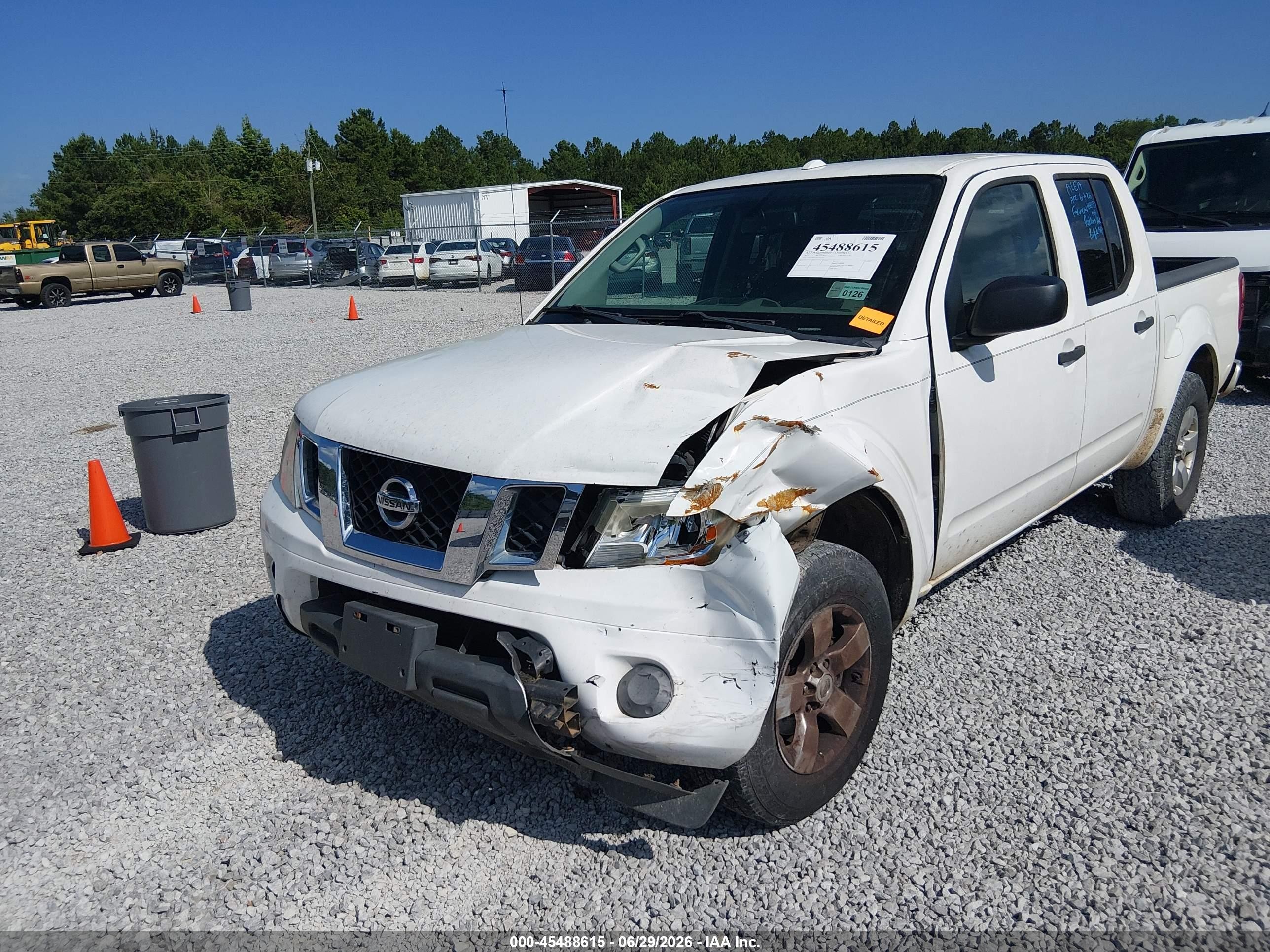 2012 Nissan Frontier Sv White vin: 1N6AD0ER7CC471918