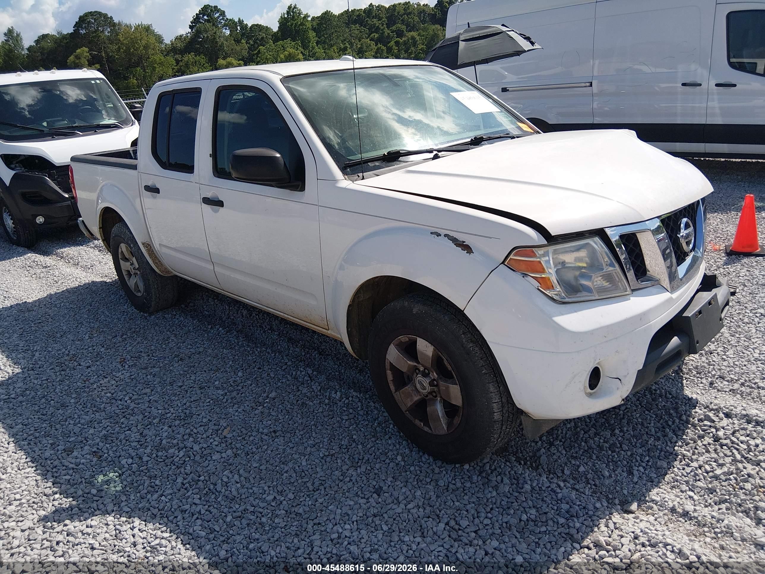 2012 Nissan Frontier Sv White vin: 1N6AD0ER7CC471918
