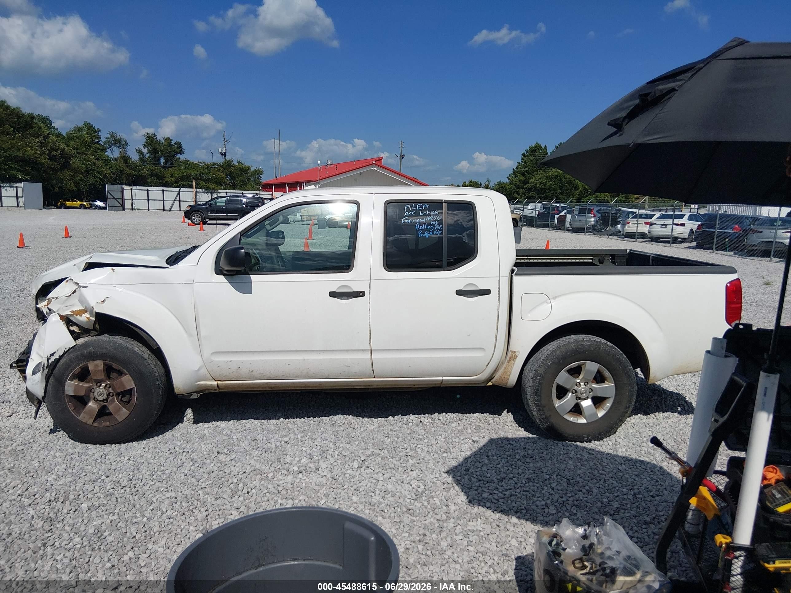 2012 Nissan Frontier Sv White vin: 1N6AD0ER7CC471918