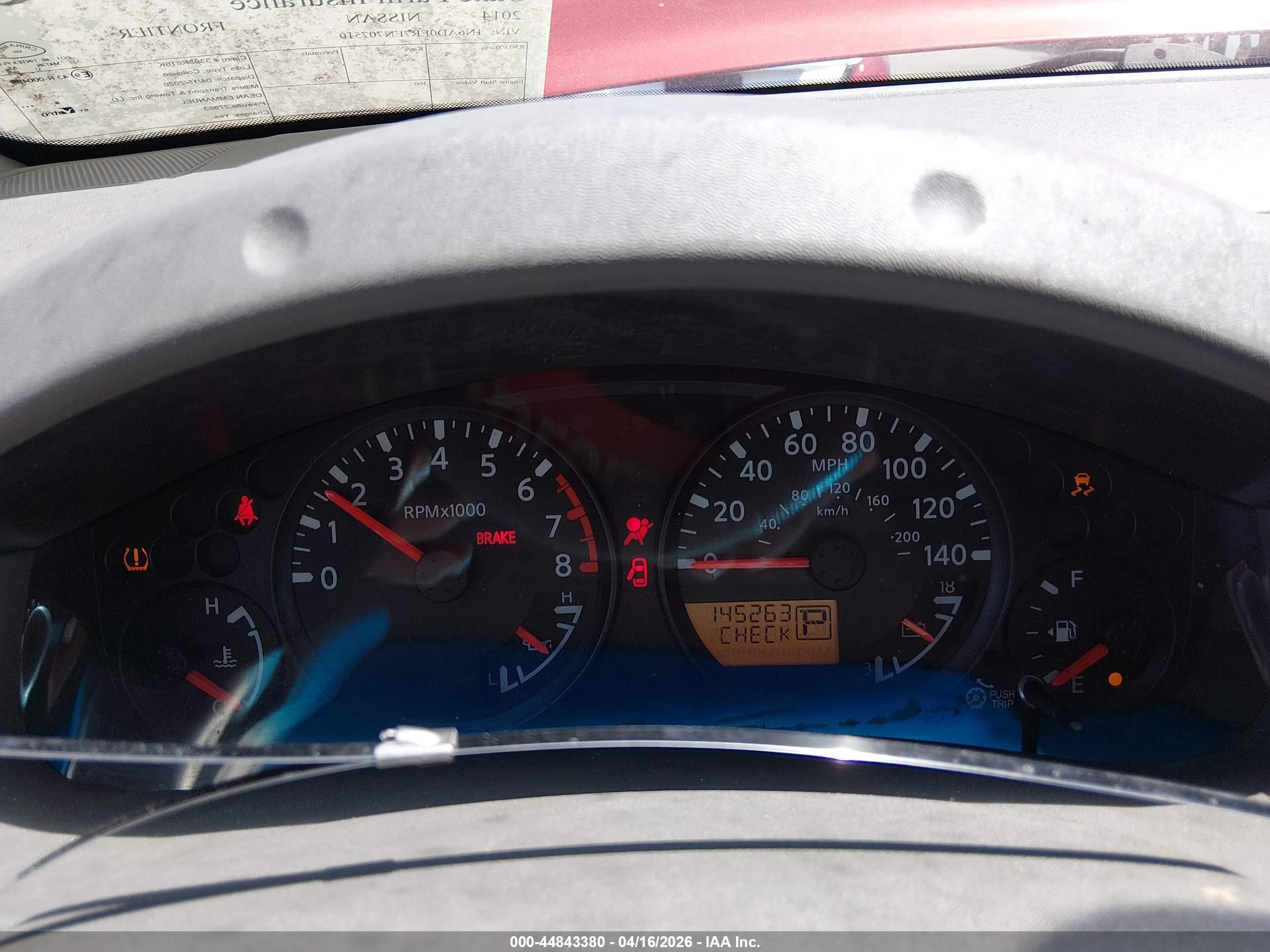 2014 Nissan Frontier Sv Red vin: 1N6AD0ER7EN707510