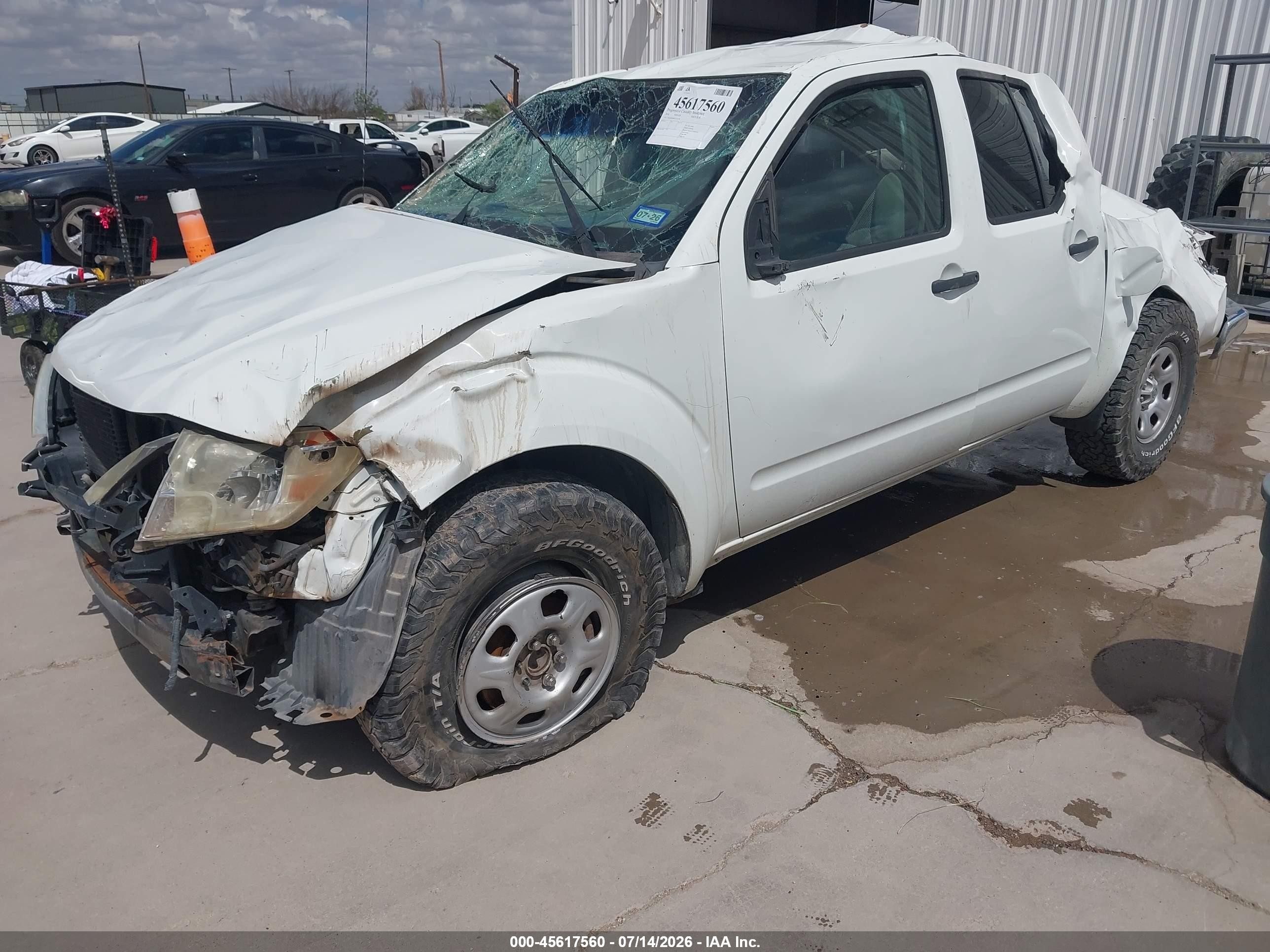 2014 Nissan Frontier S White vin: 1N6AD0ER8EN756358