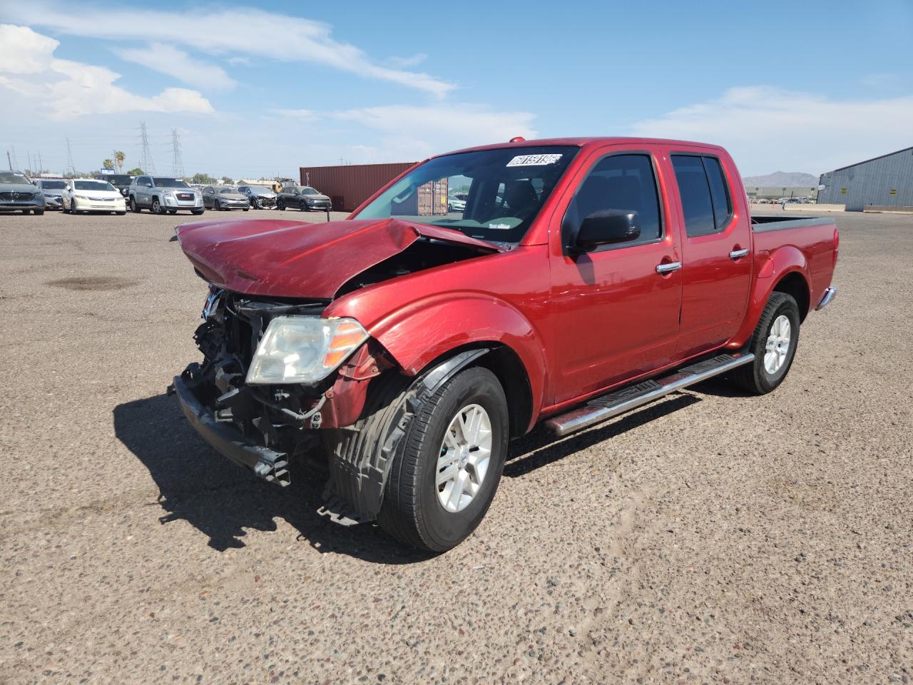 2015 Nissan Frontier Sv Red vin: 1N6AD0ER8FN722468 Damage: Left Front Fender, Dent(S) W/ Paint Dmg, 1 To 2 Inches