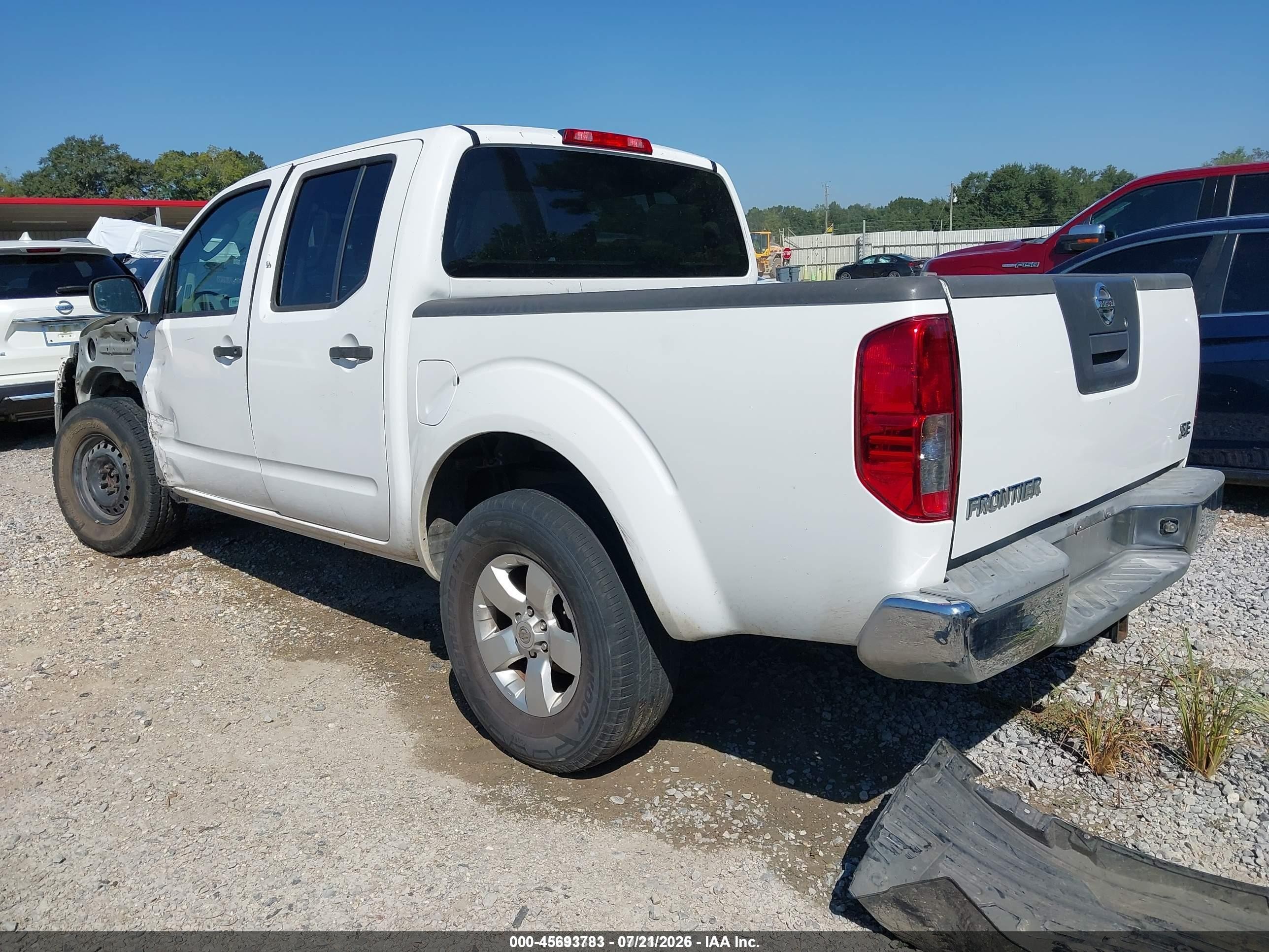 2010 Nissan Frontier Se White vin: 1N6AD0ER9AC411233