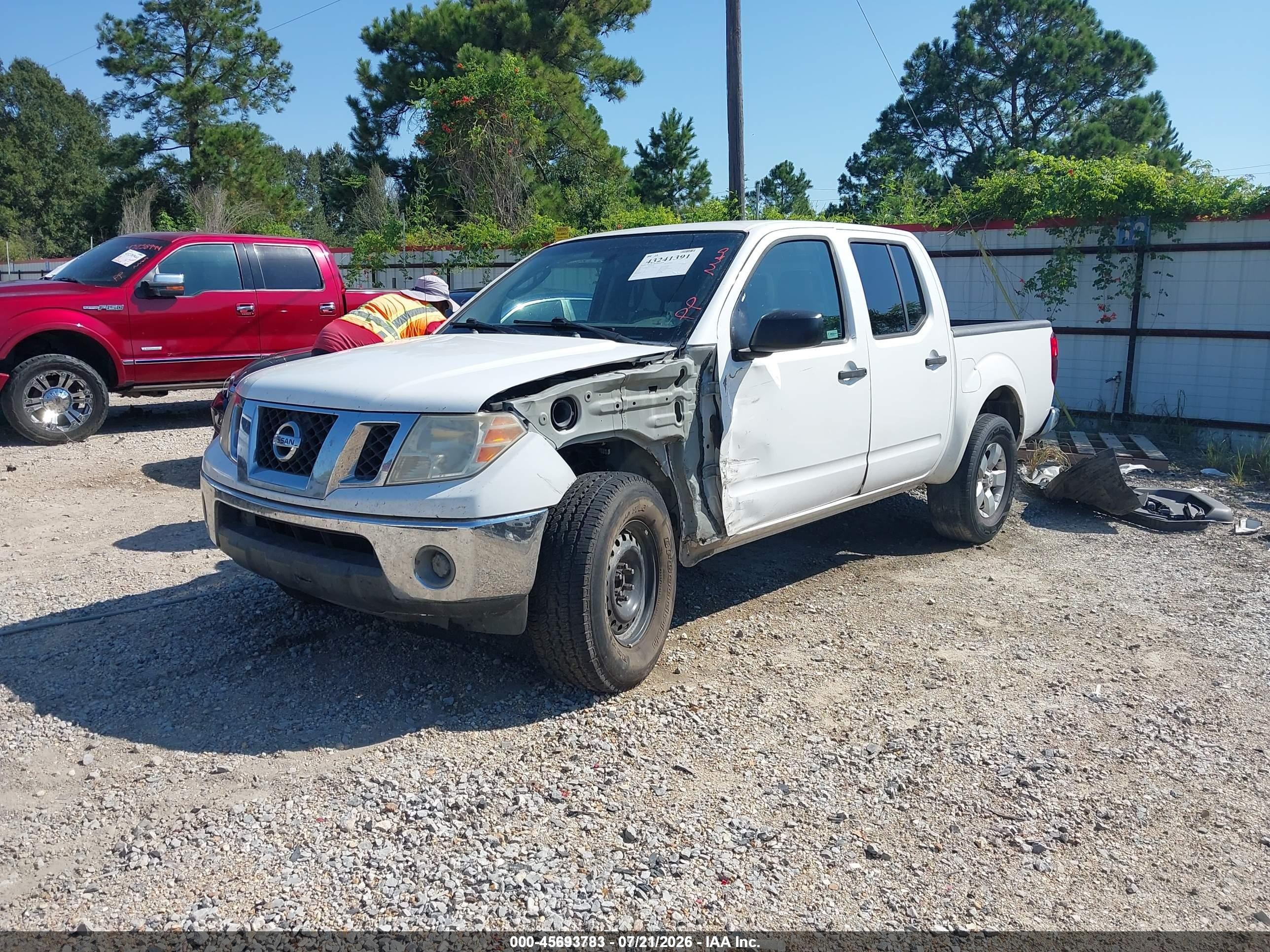 2010 Nissan Frontier Se White vin: 1N6AD0ER9AC411233