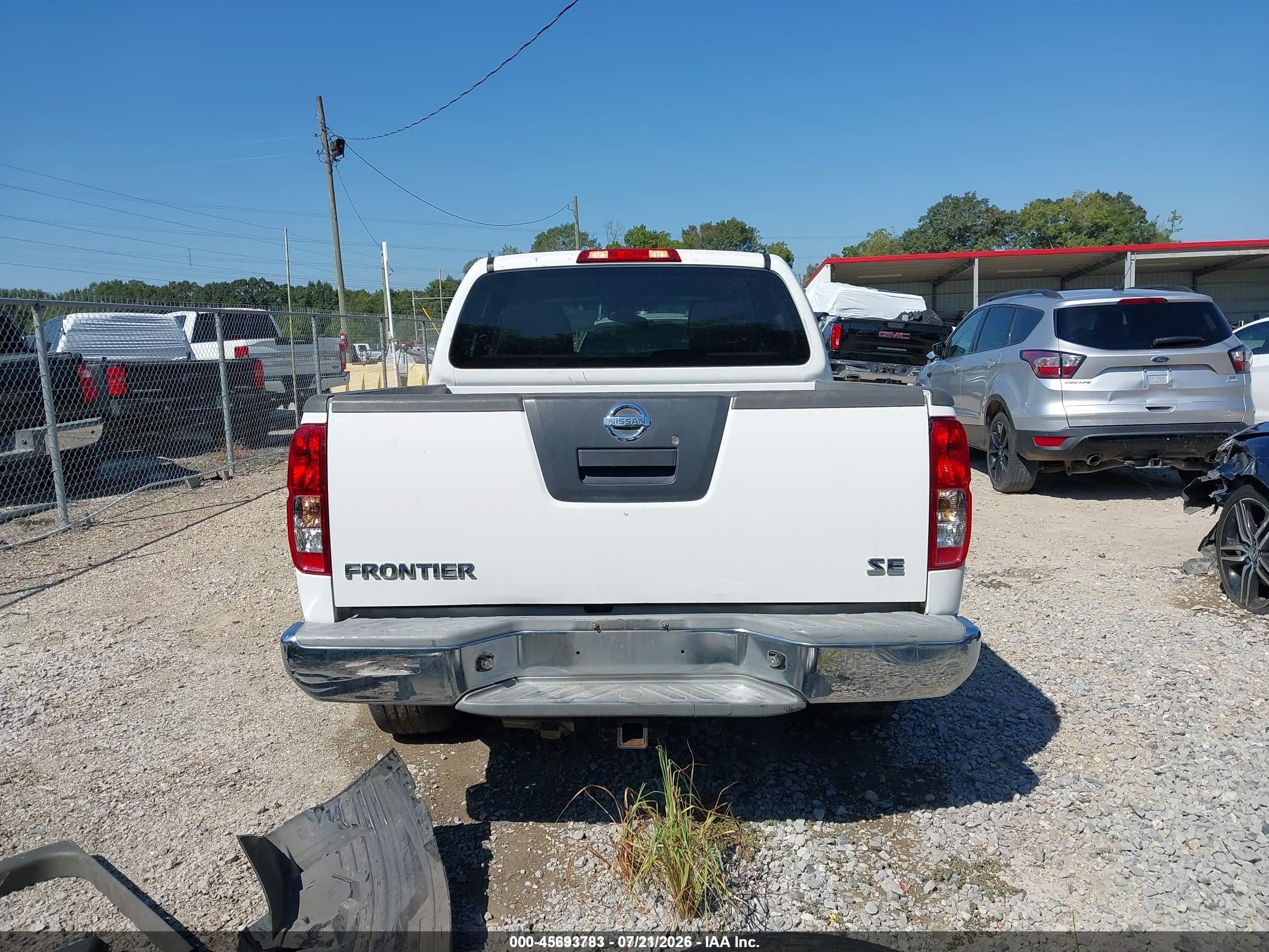 2010 Nissan Frontier Se White vin: 1N6AD0ER9AC411233
