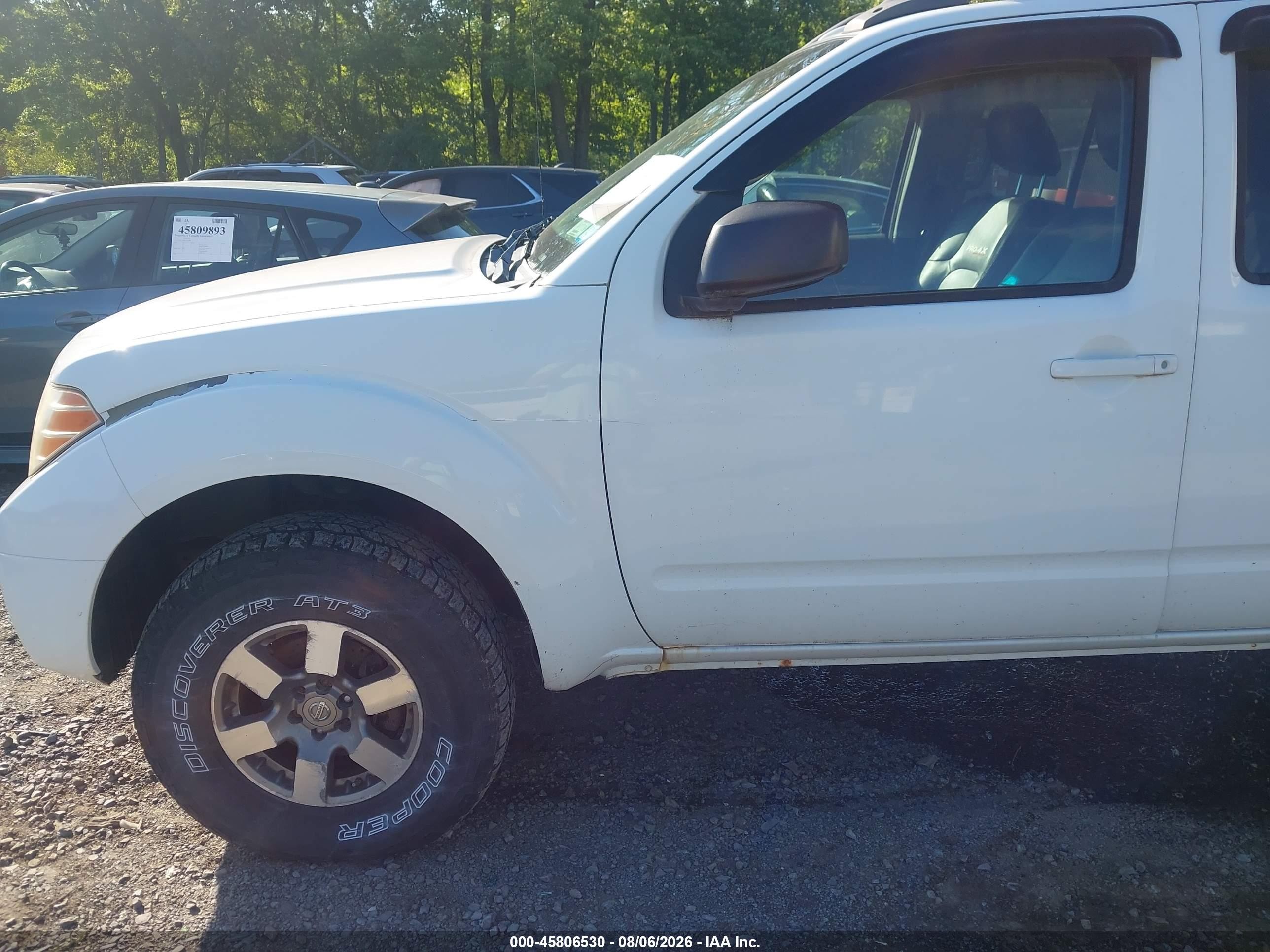 2010 Nissan Frontier Pro-4x White vin: 1N6AD0EV0AC434350