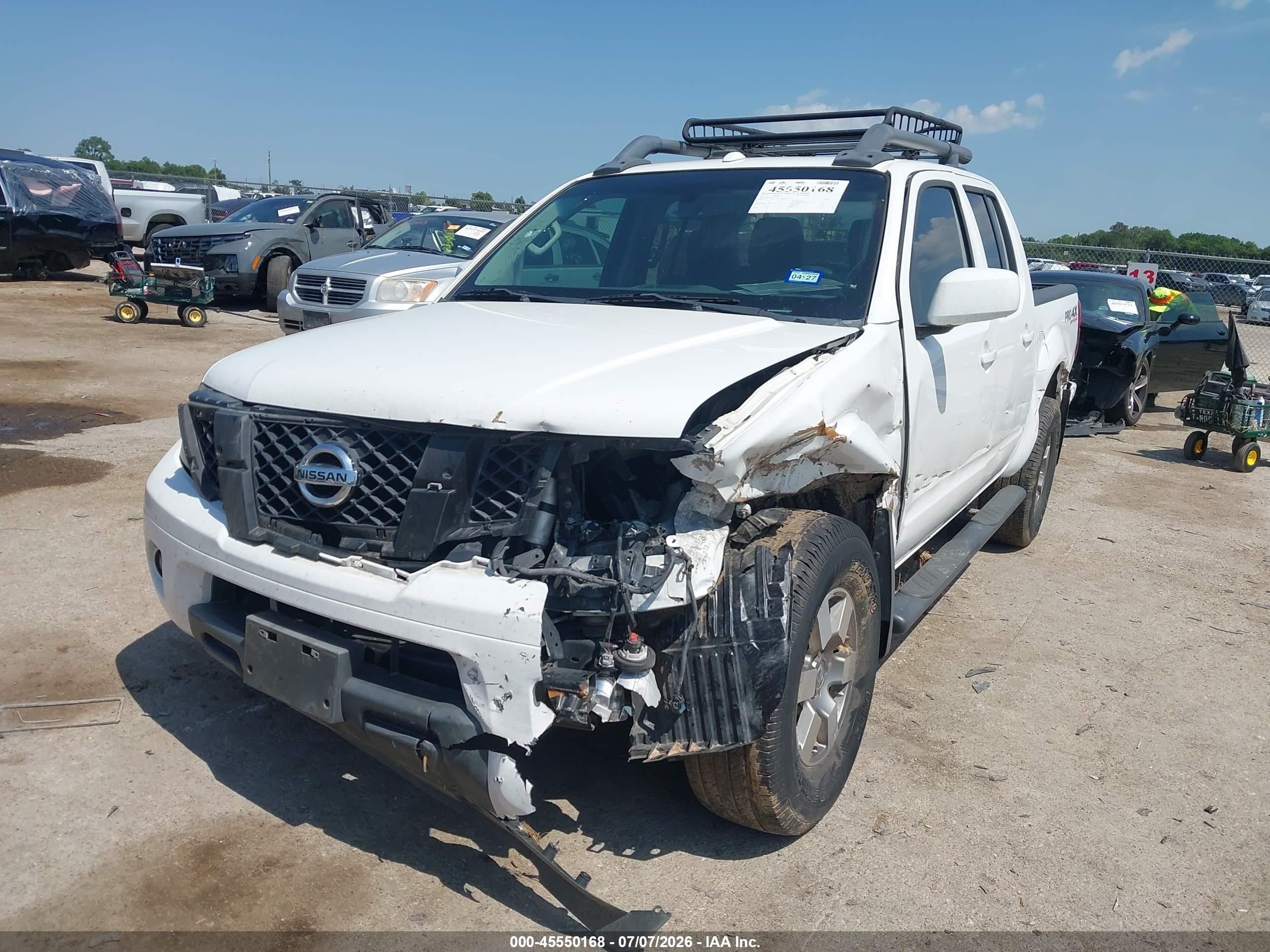 2012 Nissan Frontier Pro-4x White vin: 1N6AD0EV1CC457106