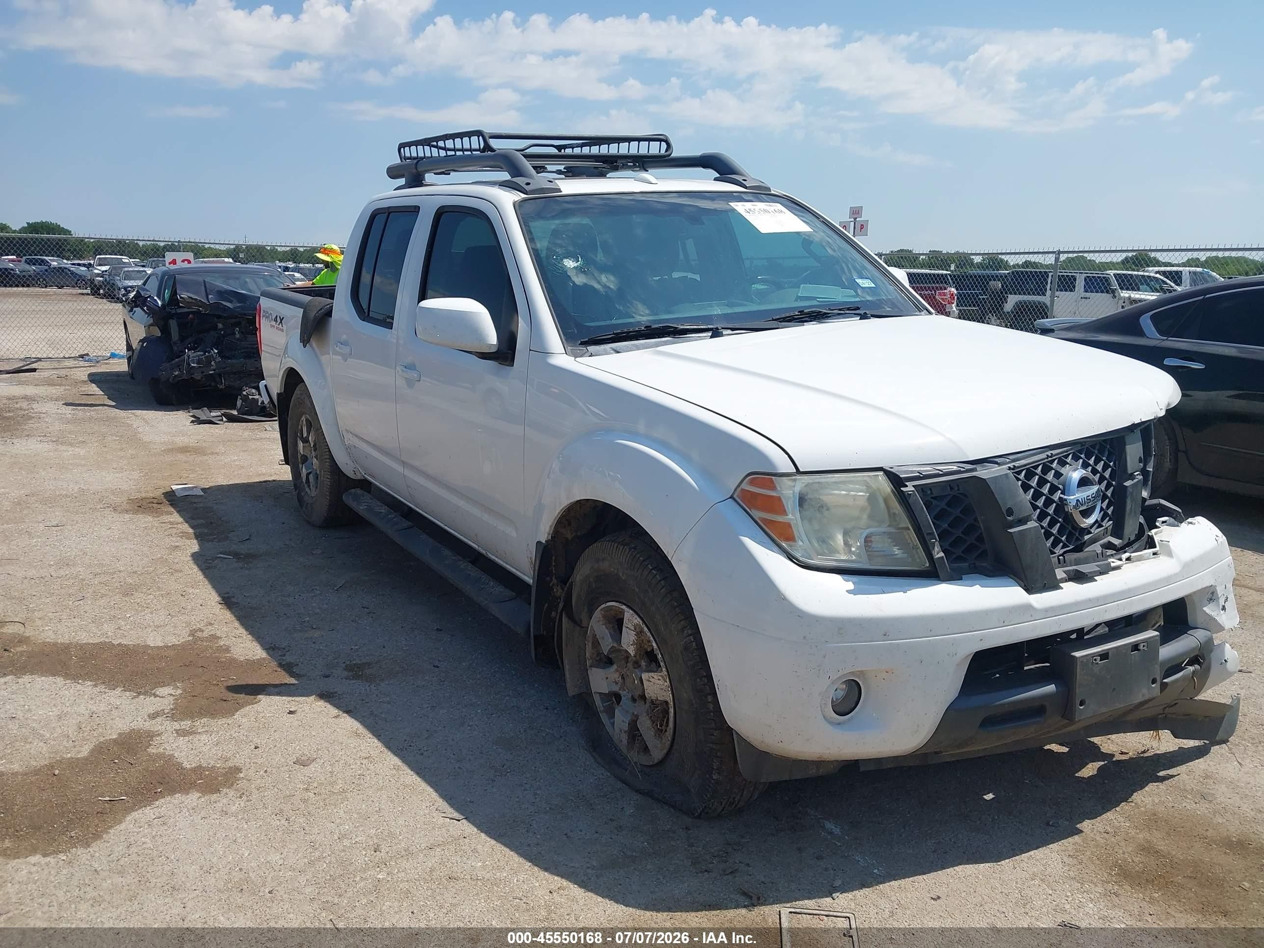 2012 Nissan Frontier Pro-4x White vin: 1N6AD0EV1CC457106