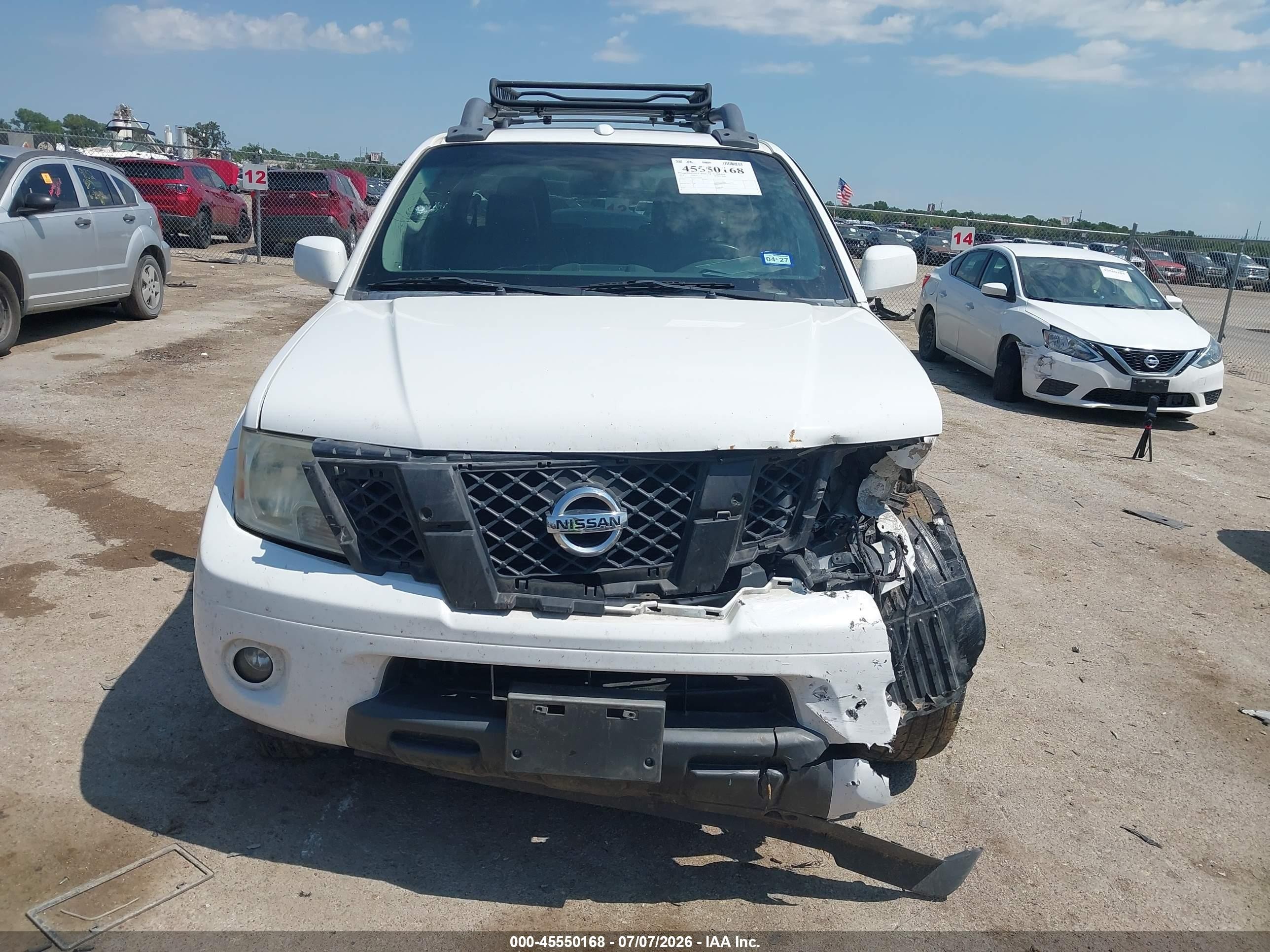 2012 Nissan Frontier Pro-4x White vin: 1N6AD0EV1CC457106