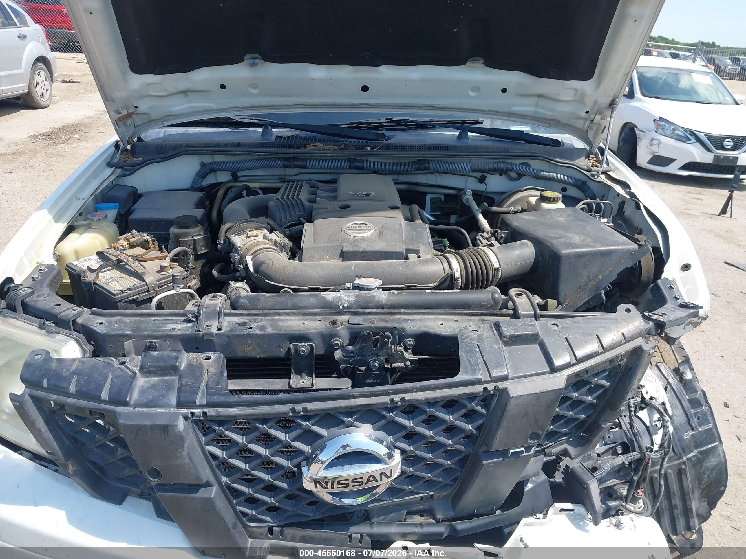 2012 Nissan Frontier Pro-4x White vin: 1N6AD0EV1CC457106