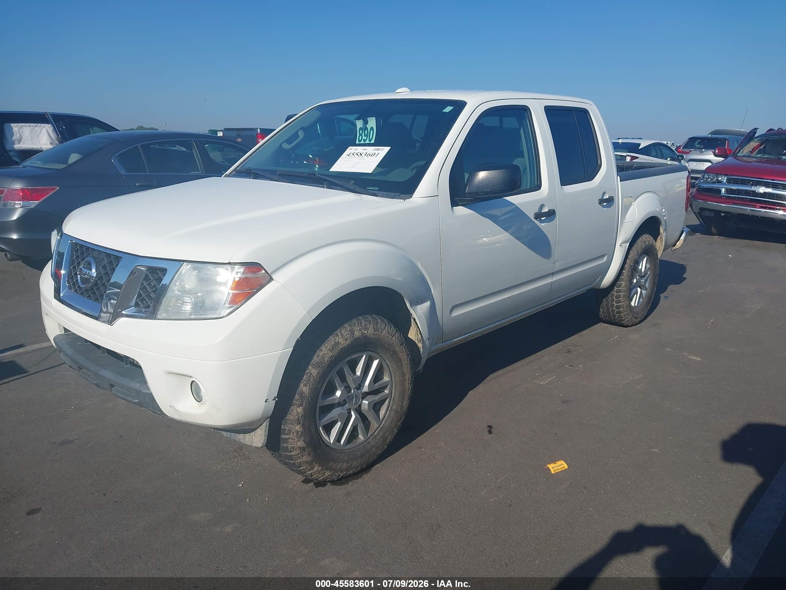 2015 Nissan Frontier Sv White vin: 1N6AD0EV1FN748066